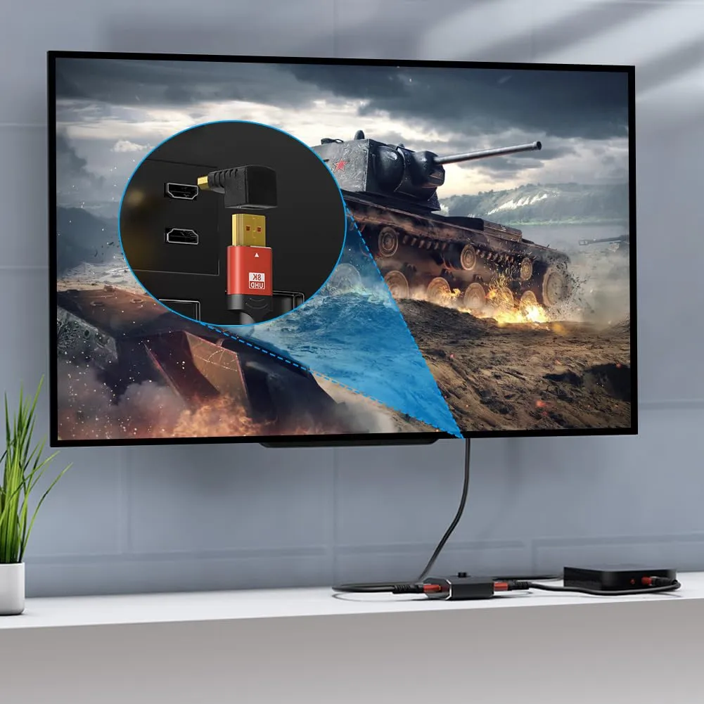 AXFEE 2Pezzi Adattatore HDMI, HDMI Maschio a Femmina, Supporto 8K/@60HZ - immagine 7