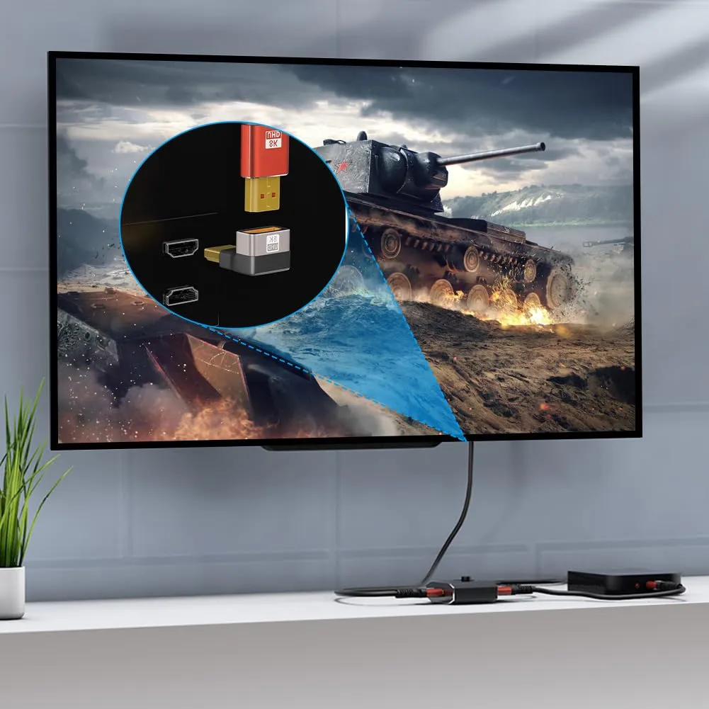 AXFEE 2Pz Adattatore HDMI, Mirco HDMI Maschio a Femmina, Supporto 8K/@60HZ - immagine 7