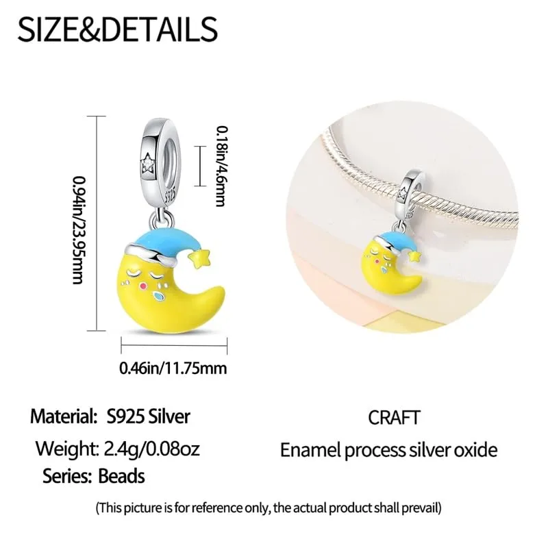 QIKAOLA Ciondoli Bead Charm Perline in argento sterling S925 per donne e ragazze per bracciali e collane europee - immagine 3