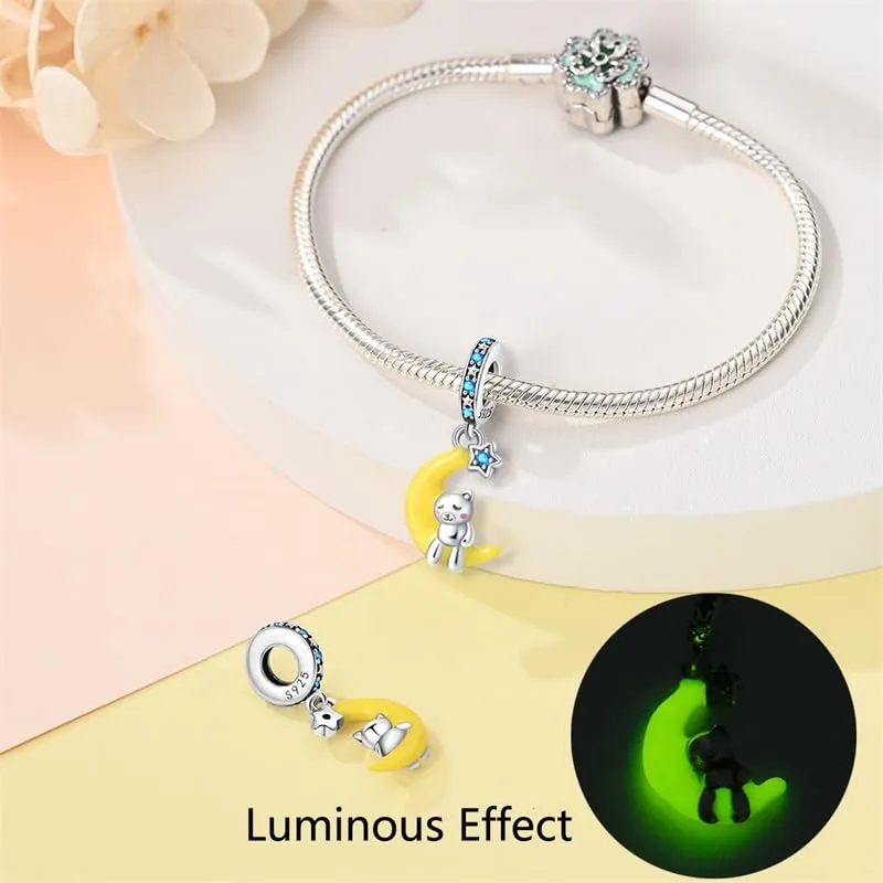QIKAOLA Ciondoli Bead Charm Perline in argento sterling S925 per donne e ragazze per bracciali e collane europee - immagine 4