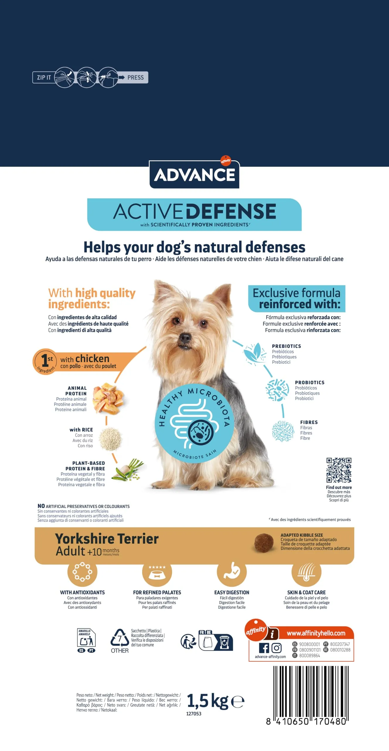 ADVANCE Yorkshire Terrier - Cibo per Yorkshire Terrier - 1,5kg - immagine 3
