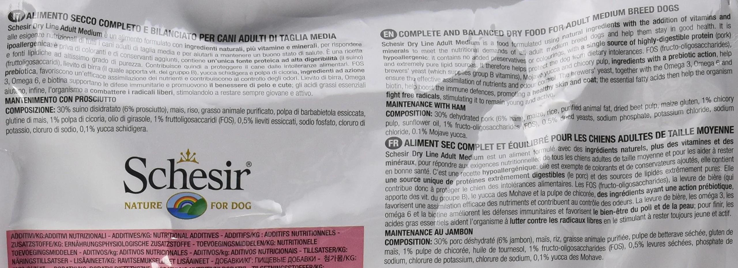 Schesir, Cibo Secco per Cani Adulti di Taglia Media Linea Mantenimento al Gusto Prosciutto Crocchette - Sacco da 3 kg - immagine 5