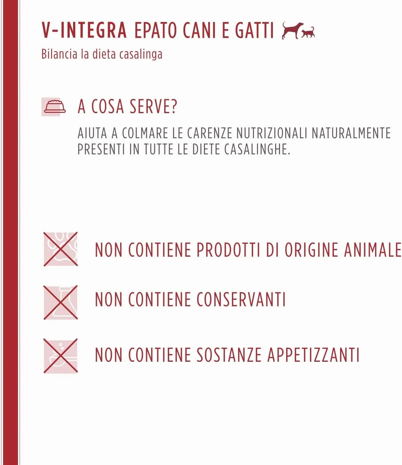 V-INTEGRA Epato 200g, Integratore Vitamine e Minerali per Bilanciare Diete Casalinghe di Cani e Gatti che Richiedono una Restrizione di Rame, Multivitaminico Cane e Gatto Made in Italy - immagine 4
