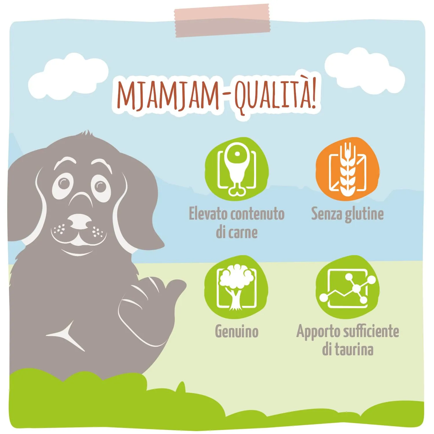 MjAMjAM - cibo umido premium per cani - sostanzioso agnello su riso bollito con pomodori freschi, confezione da 6 (6 x 800 g), naturale con carne extra - immagine 5