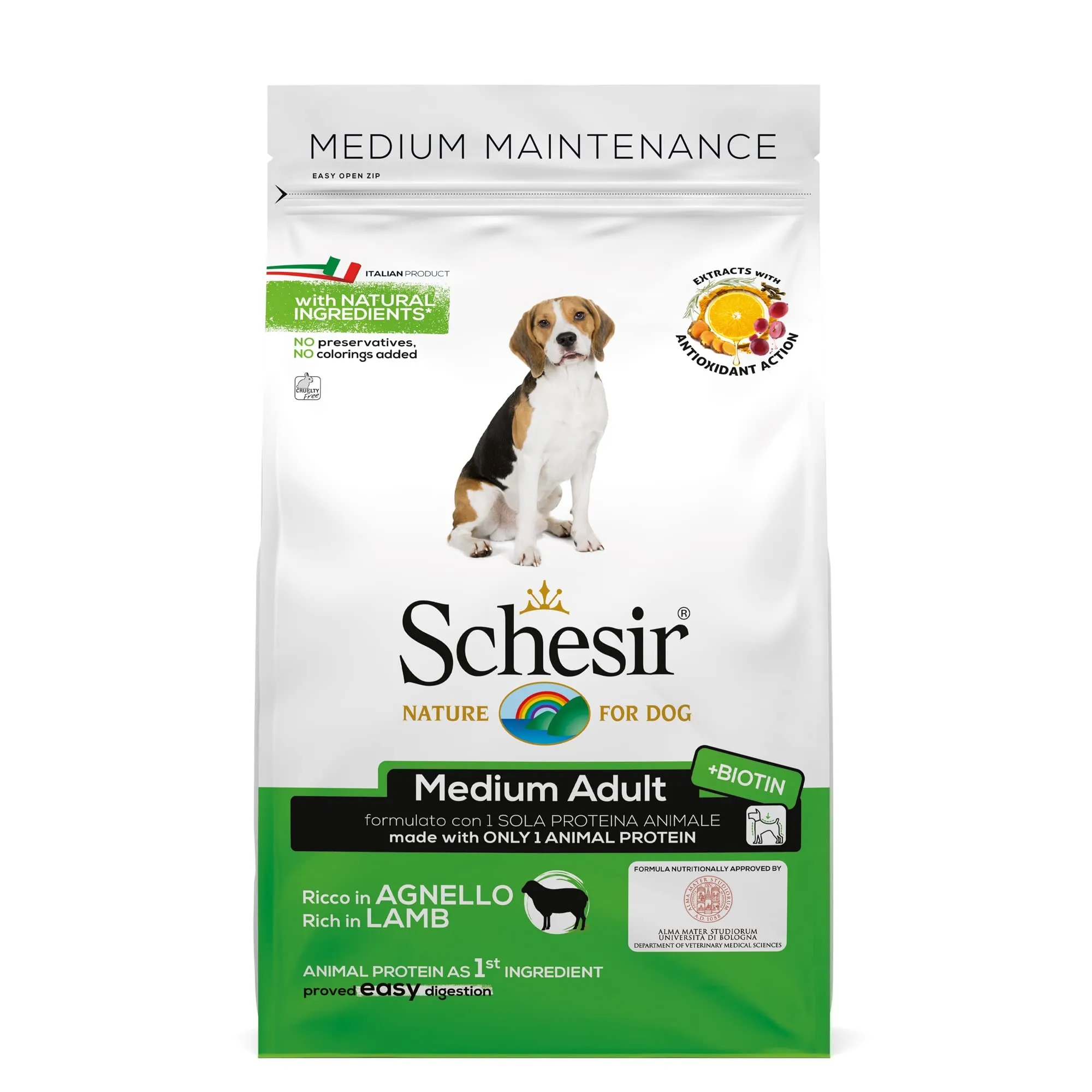 Schesir, Cibo Secco per Cani Adulti di Taglia Media Linea Mantenimento al Gusto Agnello Crocchette - Sacco da 3 Kg - immagine 1
