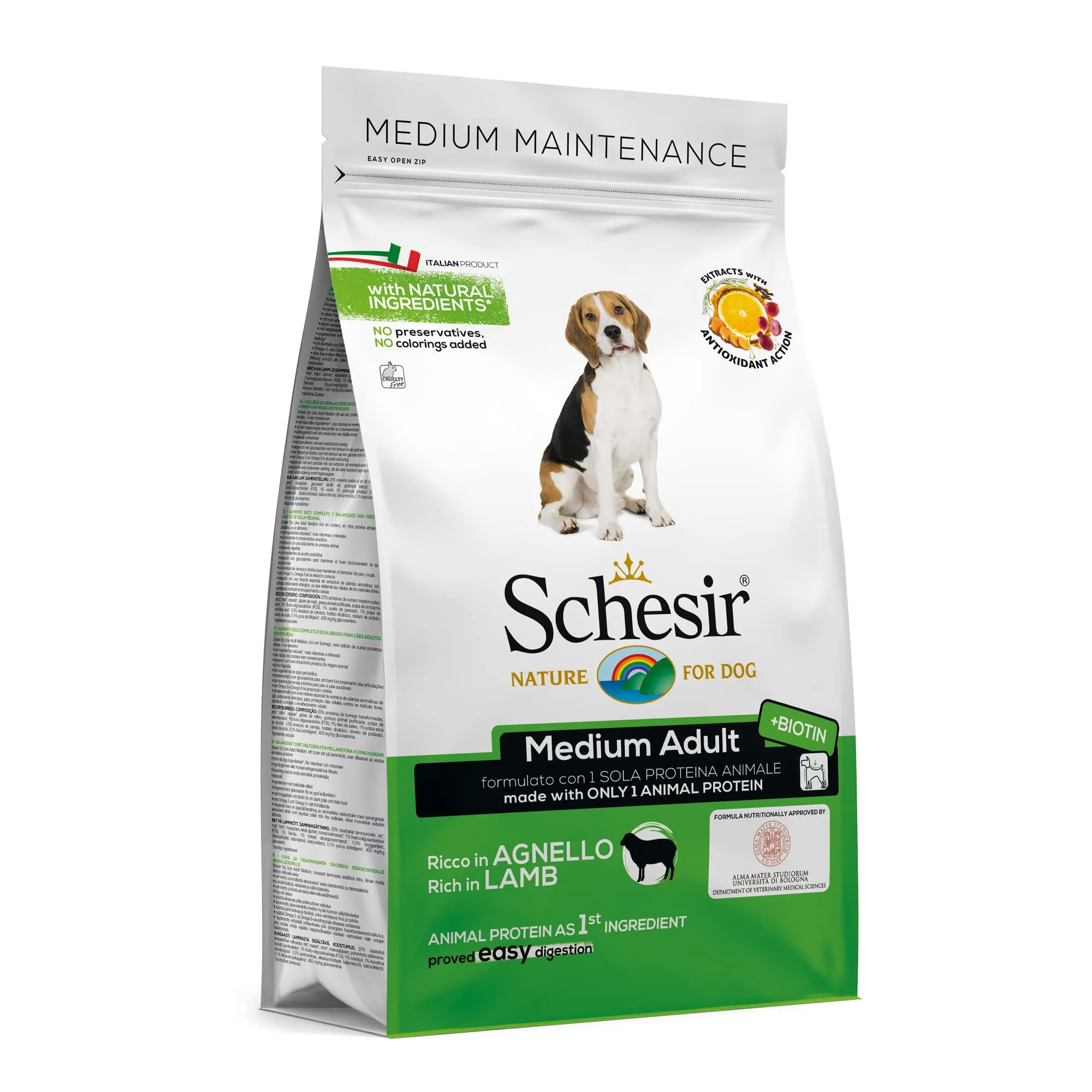 Schesir, Cibo Secco per Cani Adulti di Taglia Media Linea Mantenimento al Gusto Agnello Crocchette - Sacco da 3 Kg - immagine 2