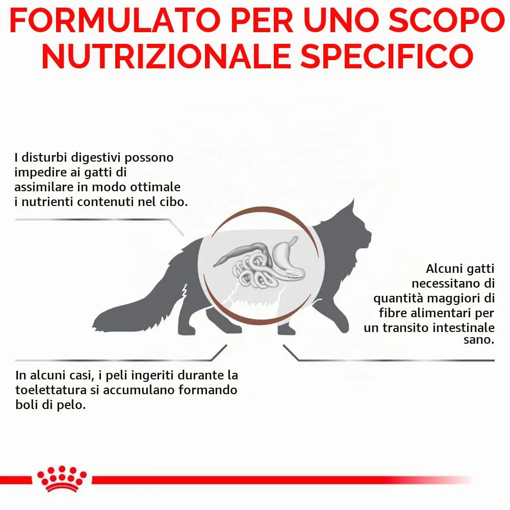 Royal Canin Veterinary Gastrointestinal Hairball | 2 kg | Alimento dietetico completo per gatti adulti | Per supportare la digestione e ridurre la formazione di boli di pelo - immagine 4