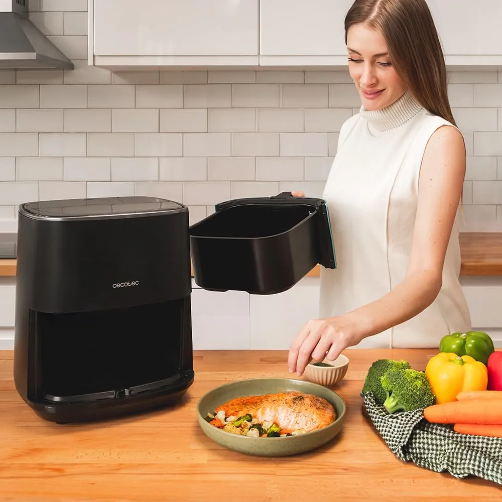 Cecotec Friggitrice ad Aria Senza Olio Cecofry Fantastik 5500 da 5,5 L. 1500W, Tecnologia PerfectCook, 9 modalità di cottura, Touch, Regolabile 80-200°C, Cottura fino a 60 minuti - immagine 4