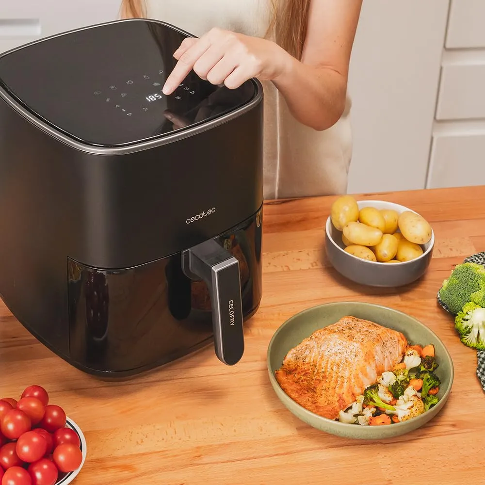 Cecotec Friggitrice ad Aria Senza Olio Cecofry Fantastik 5500 da 5,5 L. 1500W, Tecnologia PerfectCook, 9 modalità di cottura, Touch, Regolabile 80-200°C, Cottura fino a 60 minuti - immagine 6