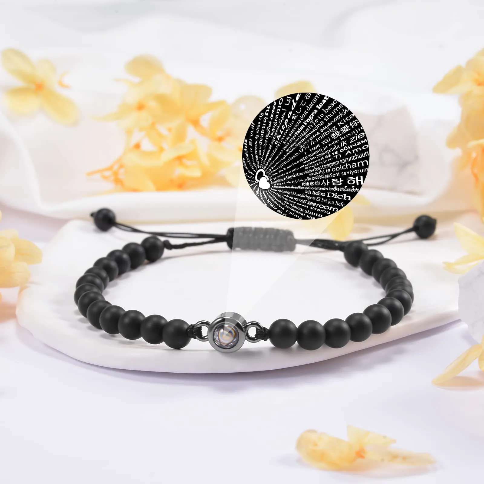 BOCHOI 2 Articoli Ti Amo Bracciale Regali Di Coppia Regalo Anniversario Per Lui Abbinato Per Fidanzato Fidanzata Il Mio Amore Anima Gemella Gioielli - immagine 3