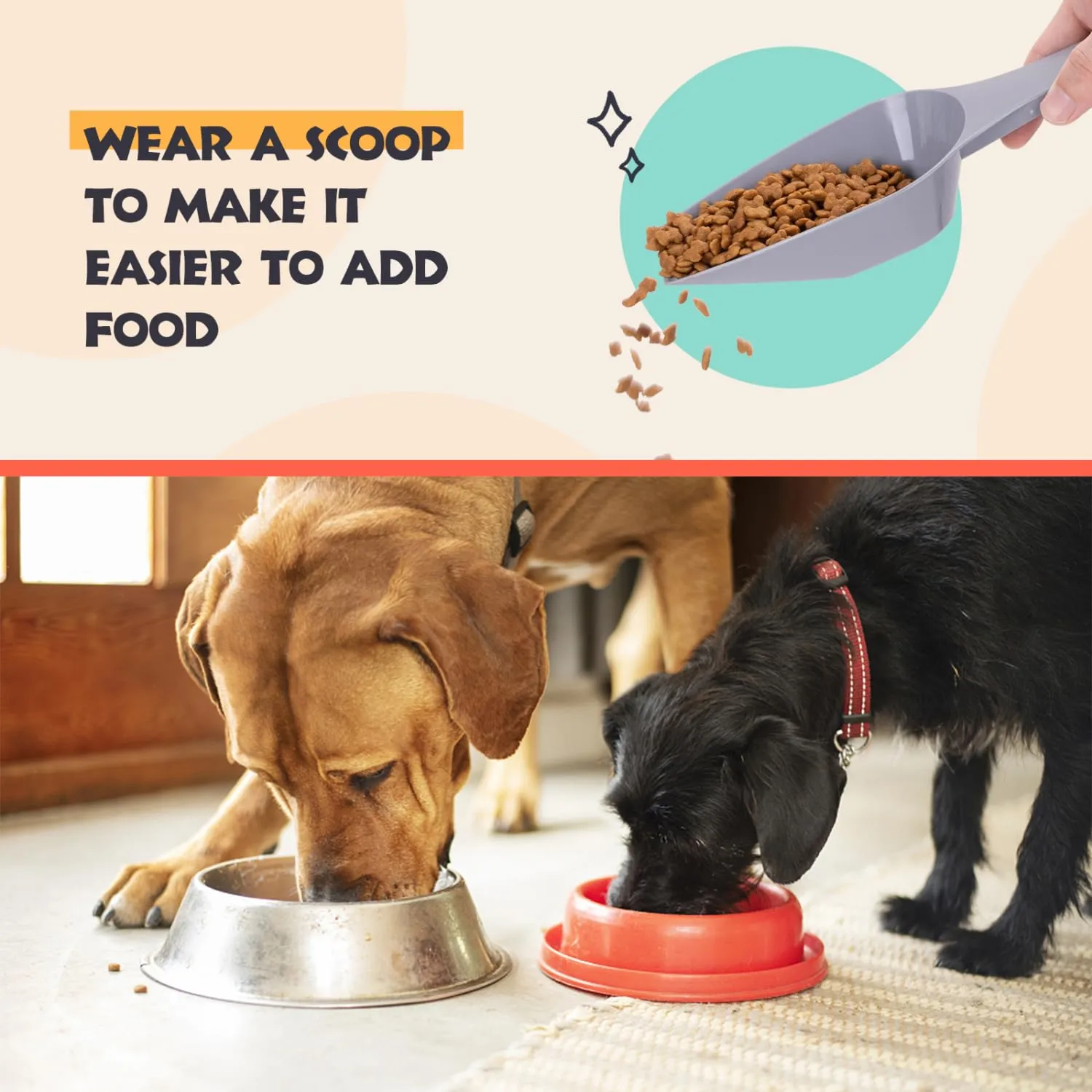 Nobleza - Contenitore per Animali da 40 L,Animali Domestici Scatola di Alimenti con Ruote Contenitore,Coperchio Ribaltabile, Ermetico,Trasparente,Ruote e Pala,per Cibo per Cani e Gatti,Grigio - immagine 6