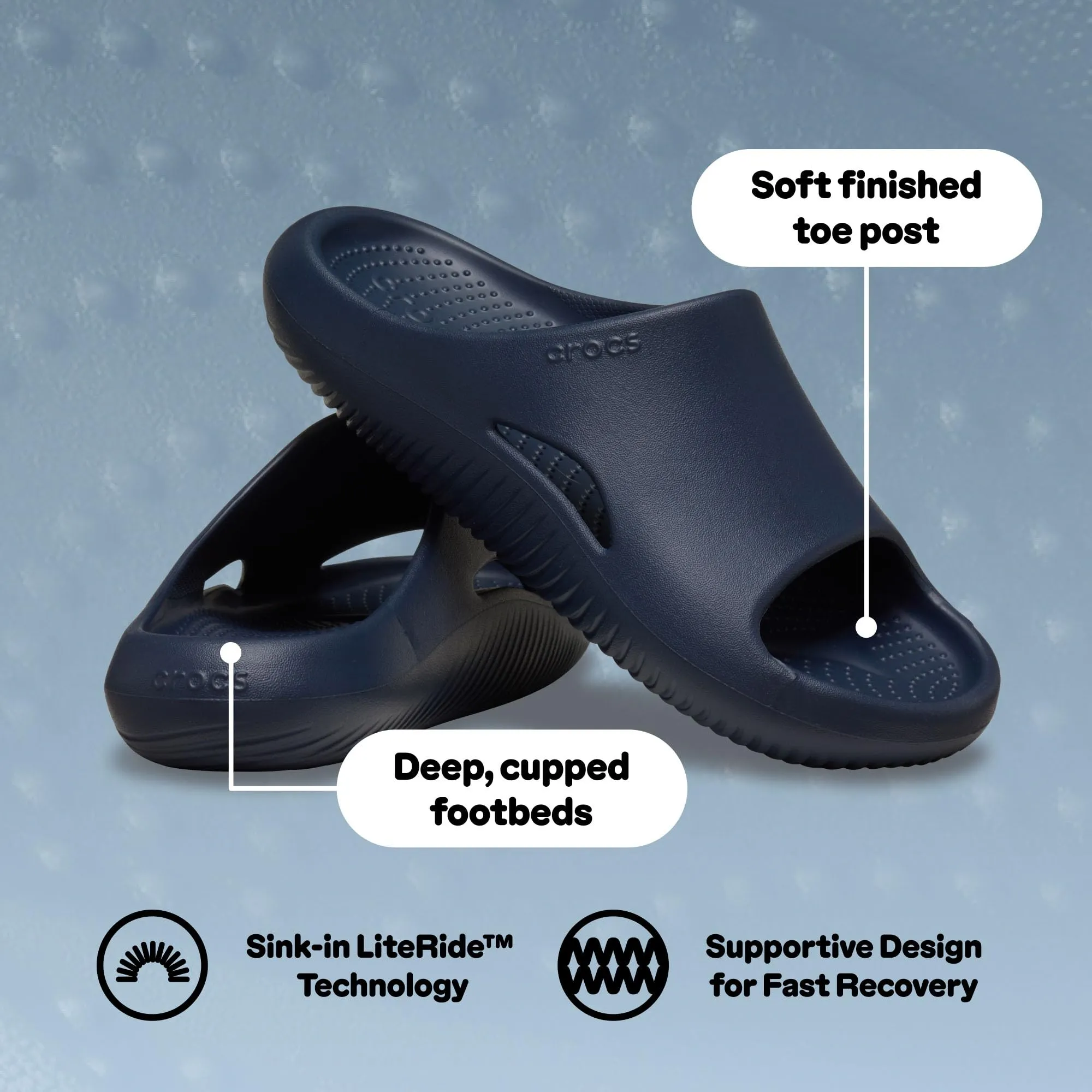 Crocs Mellow Recovery Ciabatta, Blu Navy, Unisex, EU 37-38 - immagine 6