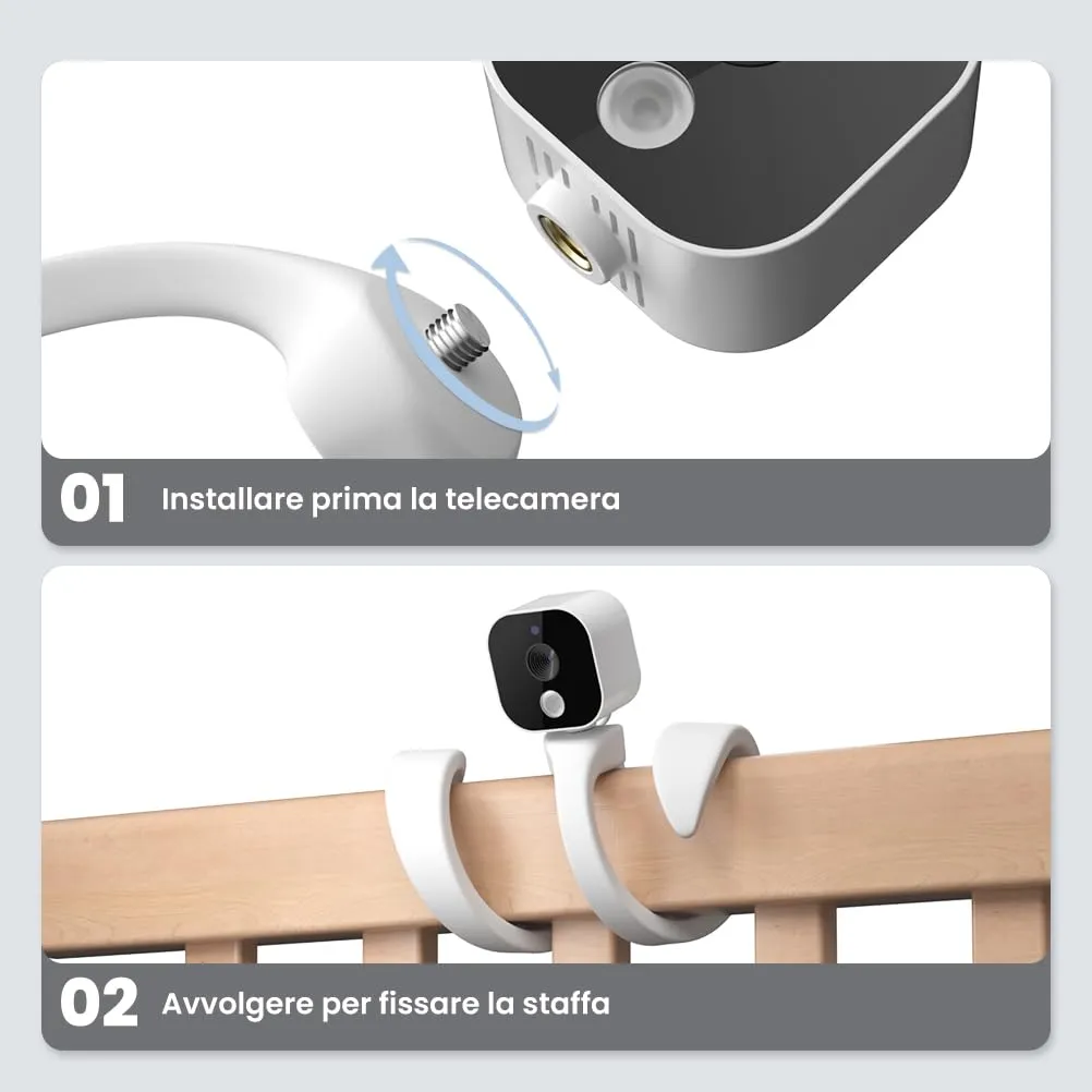 GHB Supporto per Baby Monitor Universale, Vite 1/4'', per ABM700/ AMB720 - immagine 2