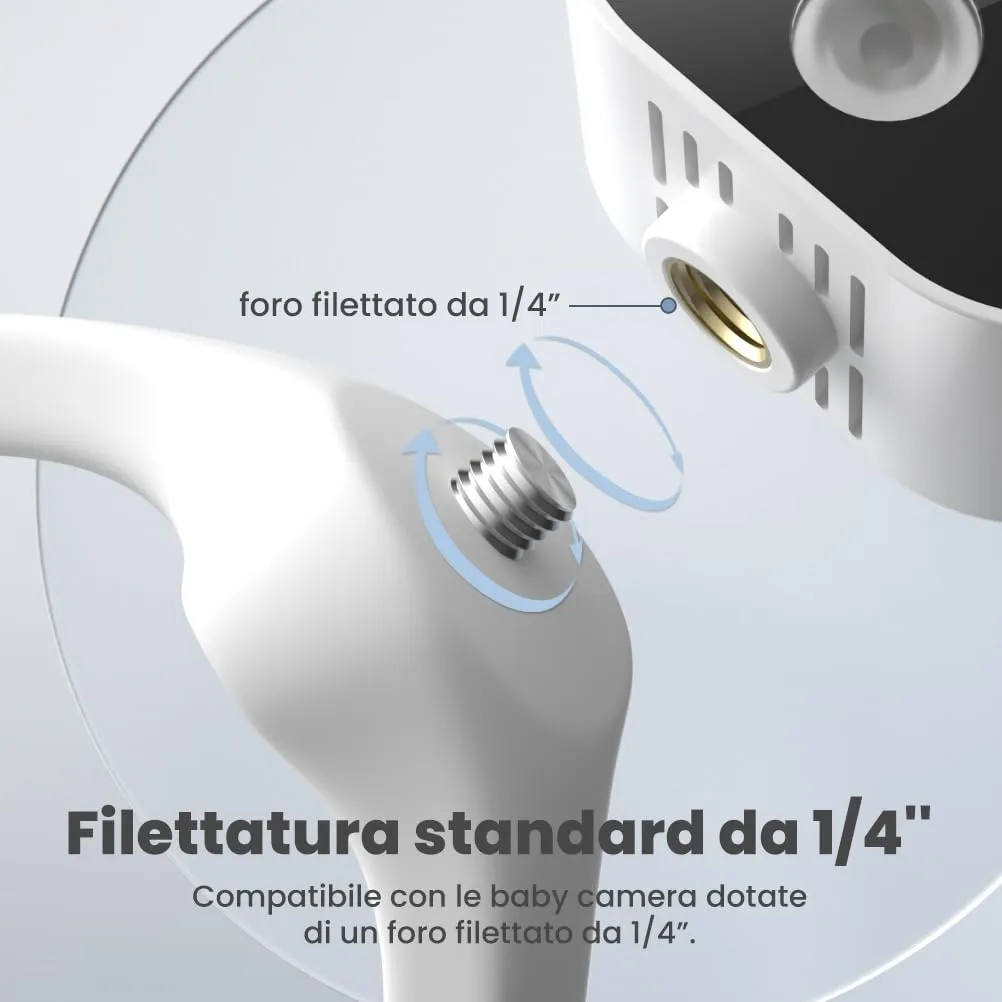 GHB Supporto per Baby Monitor Universale, Vite 1/4'', per ABM700/ AMB720 - immagine 3