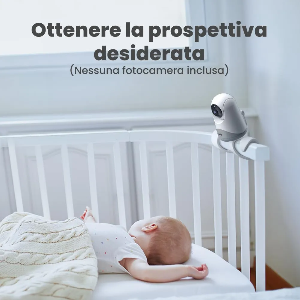 GHB Supporto per Baby Monitor Universale, Vite 1/4'', per ABM700/ AMB720 - immagine 8