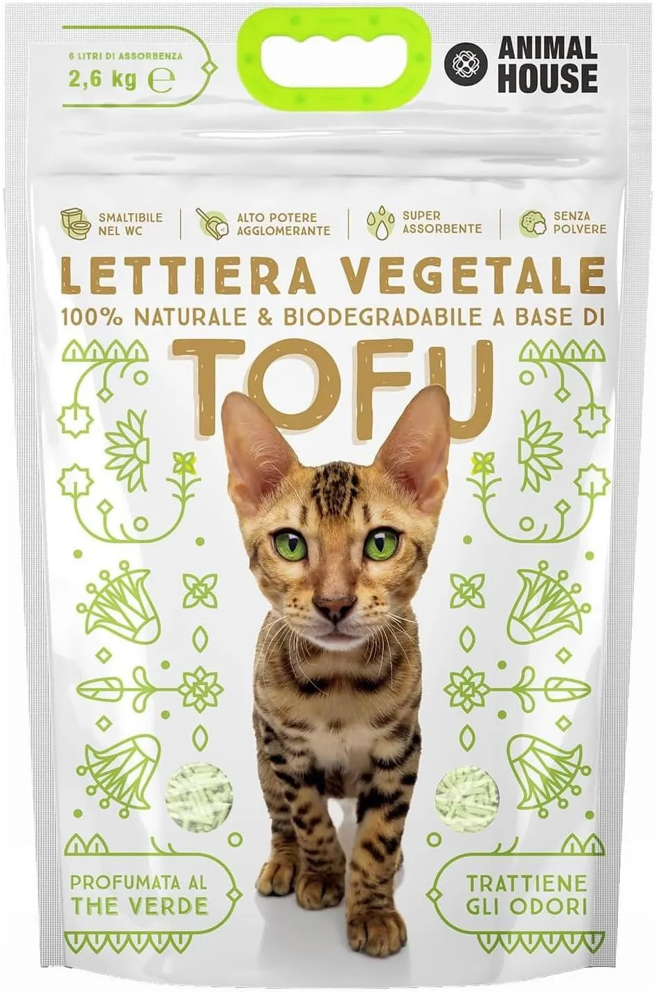 Animal House Lettiera Naturale al Tofu, 6L - immagine 1