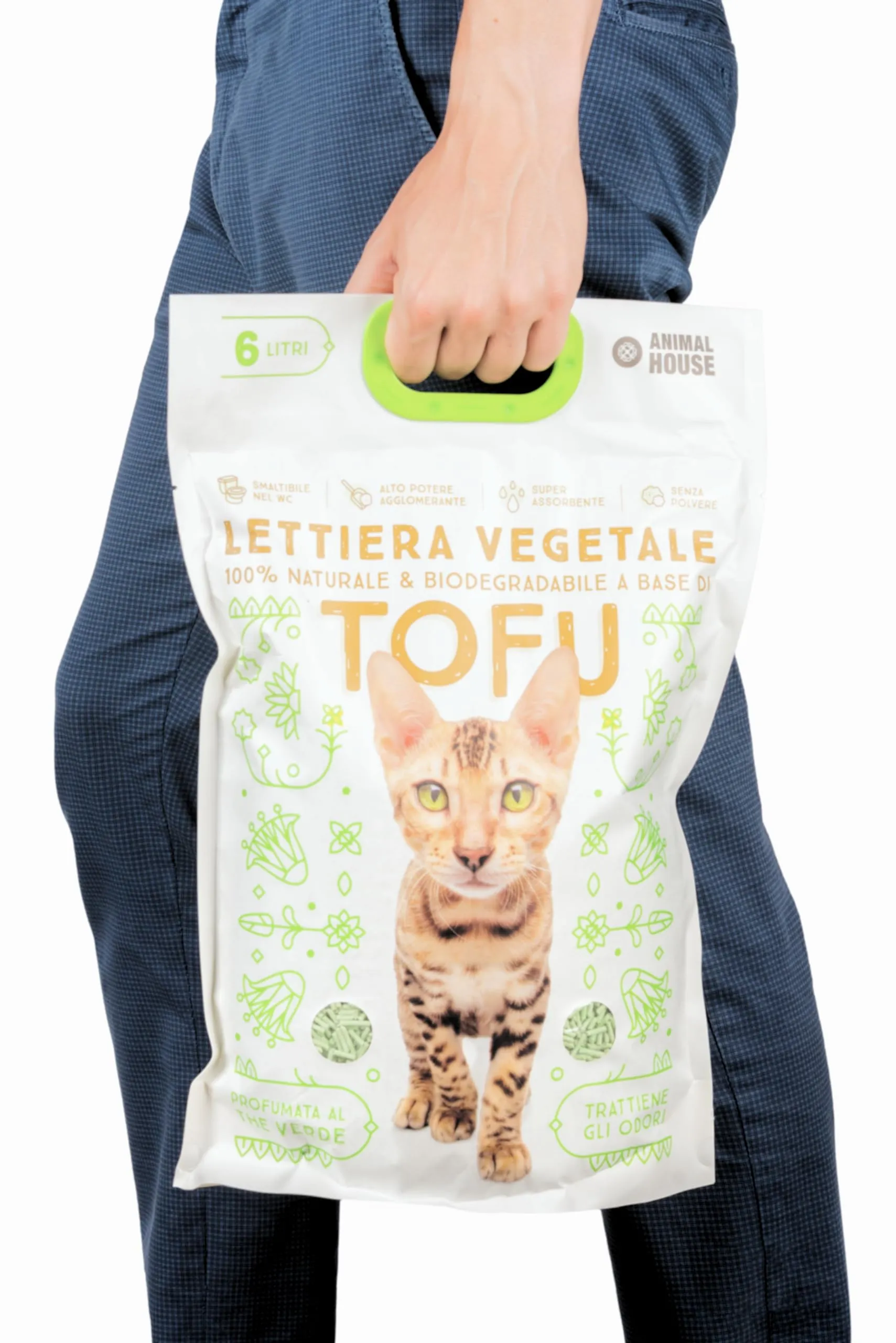 Animal House Lettiera Naturale al Tofu, 6L - immagine 2