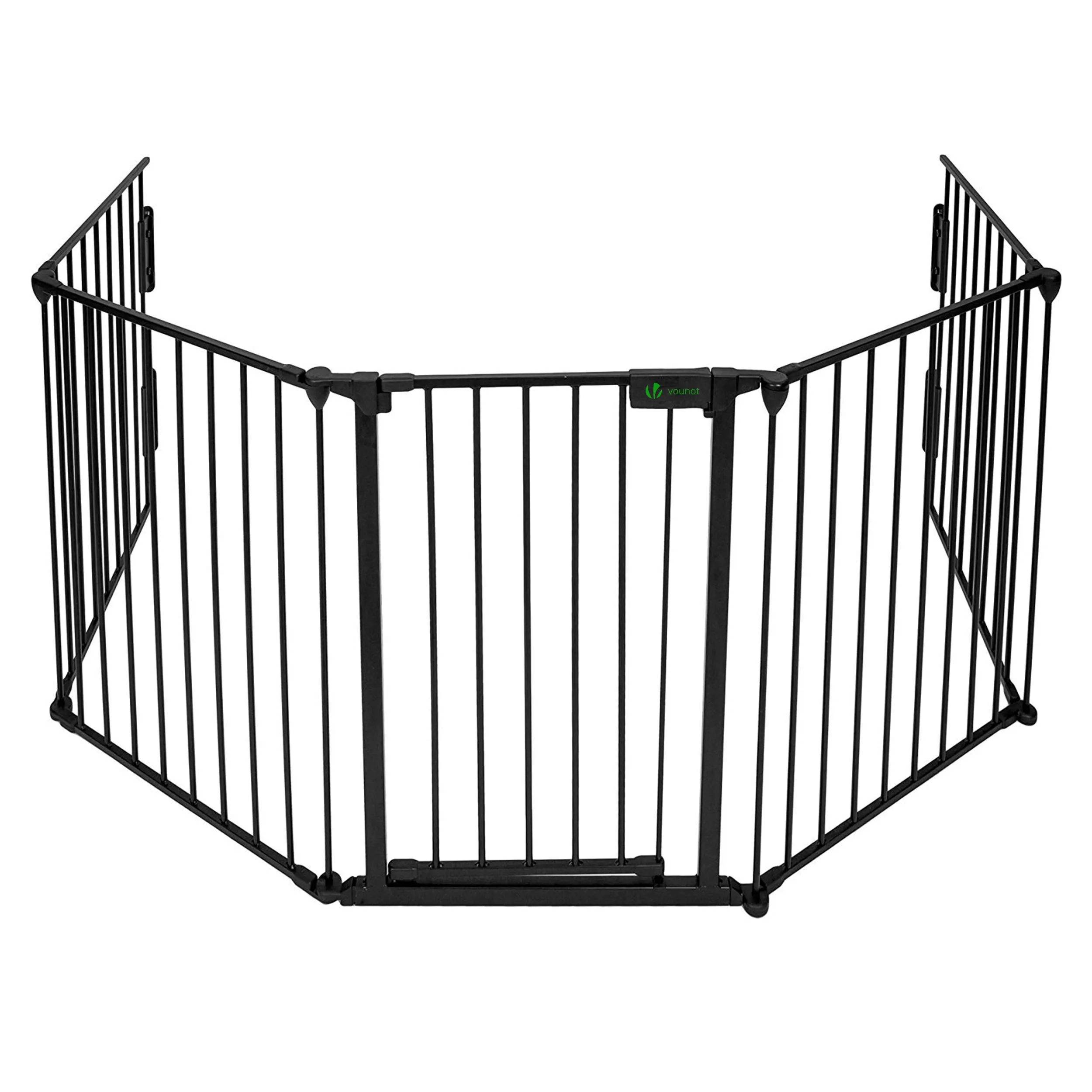 VOUNOT® Cancelletto di Sicurezza Barriera Protettiva, Camino, Cani, Animali, Stufa, 300 x 75 cm, Nero - immagine 1