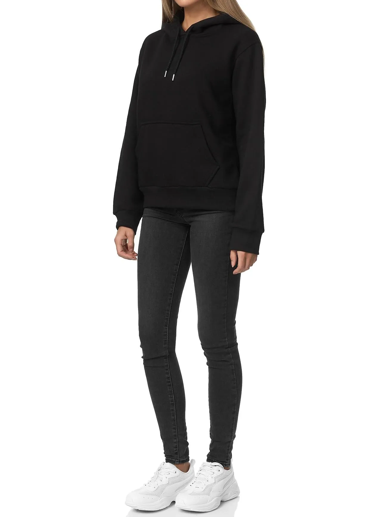 Smith & Solo Hoodie Donna Felpa con Cappuccio Cotone - immagine 5