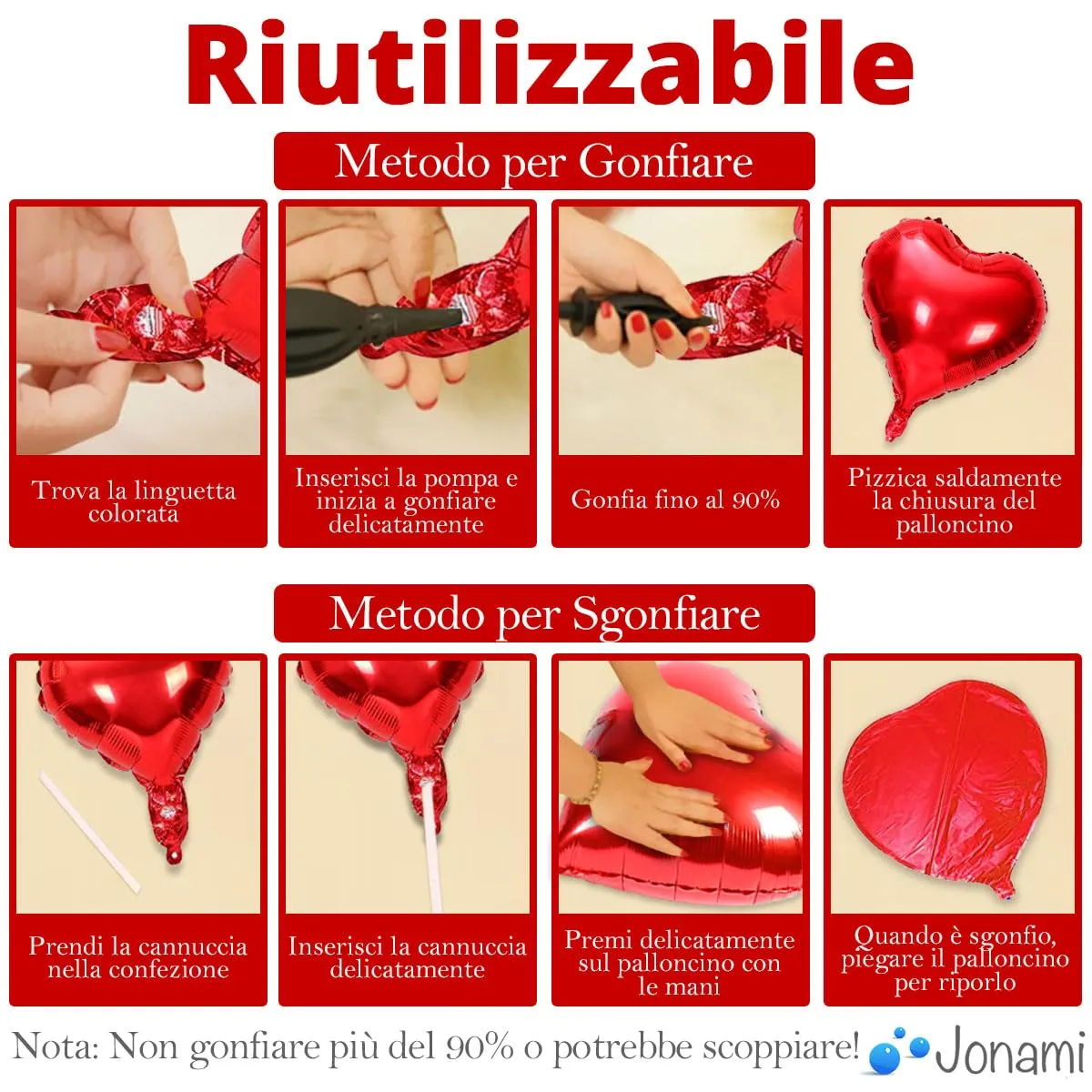 25 Palloncini a Forma di Cuore Rossi e Bianchi ad Elio o Aria per Decorazione Romantica, San Valentino, Anniversario Matrimonio e Fidanzamento - immagine 3