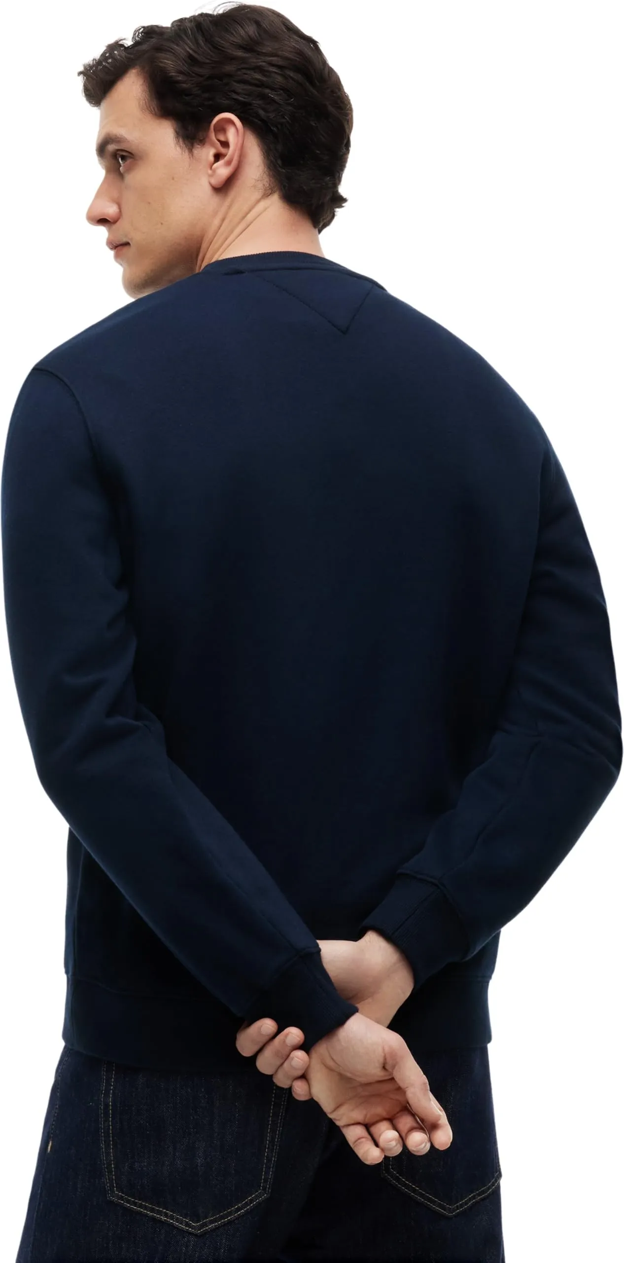 Tommy Jeans Tjm Reg S Flag Crew Dm0Dm20741, Felpa Pullover, Uomo, Blu (Dark Night Navy), XL - immagine 2
