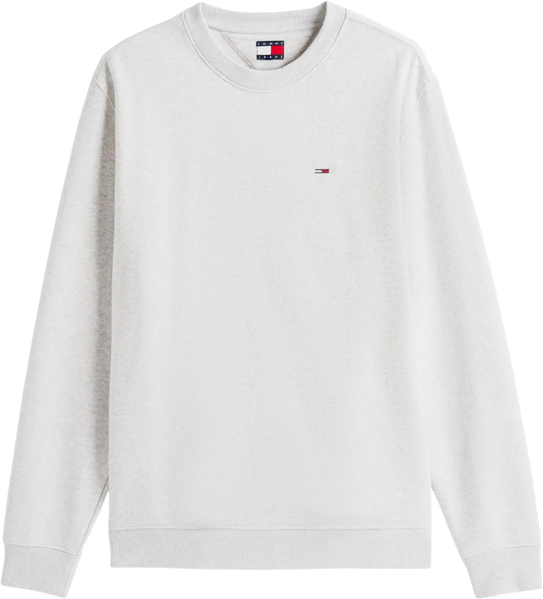 Tommy Jeans Tjm Reg S Flag Crew Dm0Dm20741, Felpa Pullover, Uomo, Grigio (Silver Grey Heather), XXXL - immagine 5