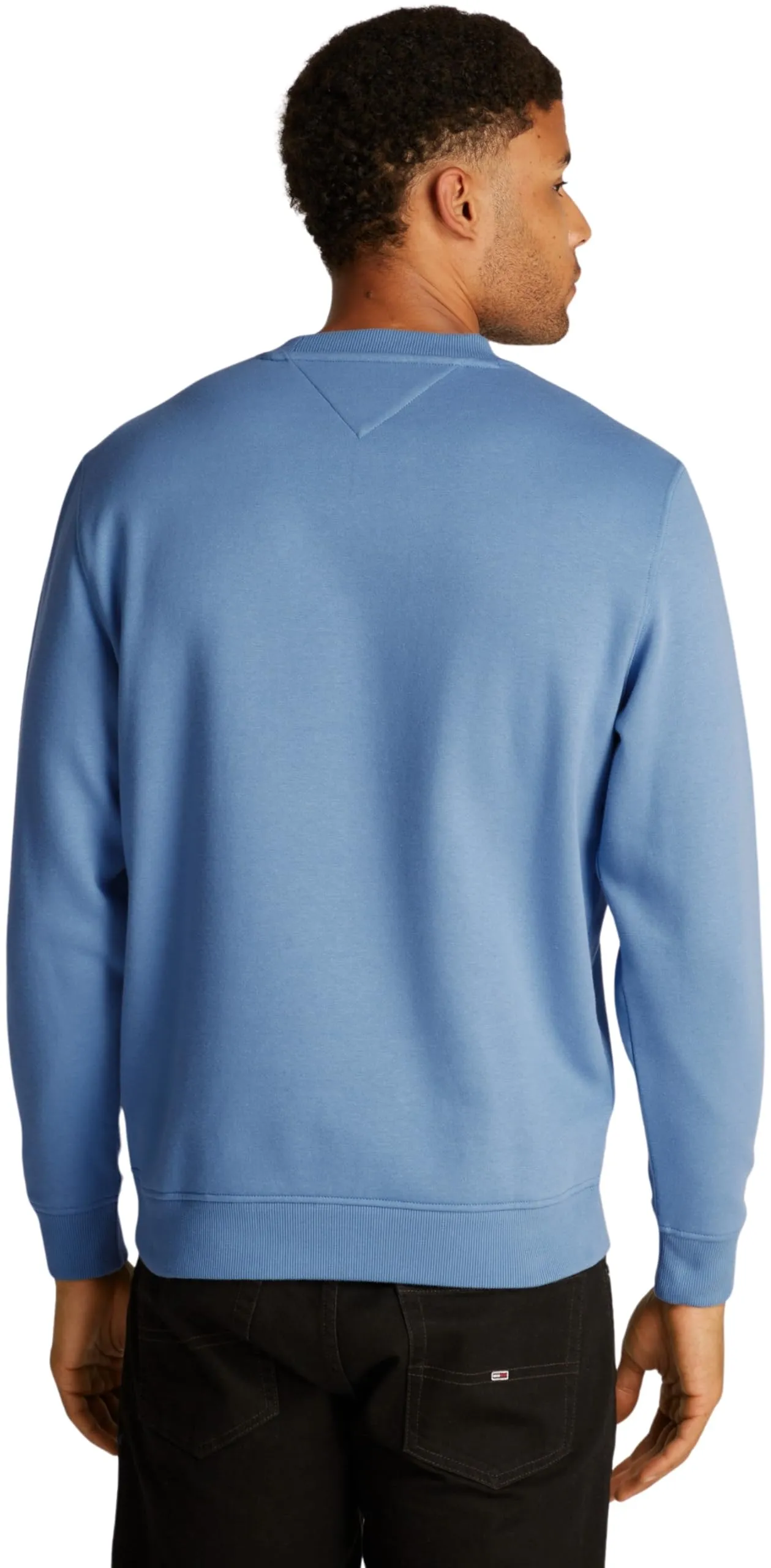 Tommy Jeans Tjm Reg S Flag Crew Dm0Dm20741, Felpa Pullover, Uomo, Blu (Colorado Blue), XS - immagine 2