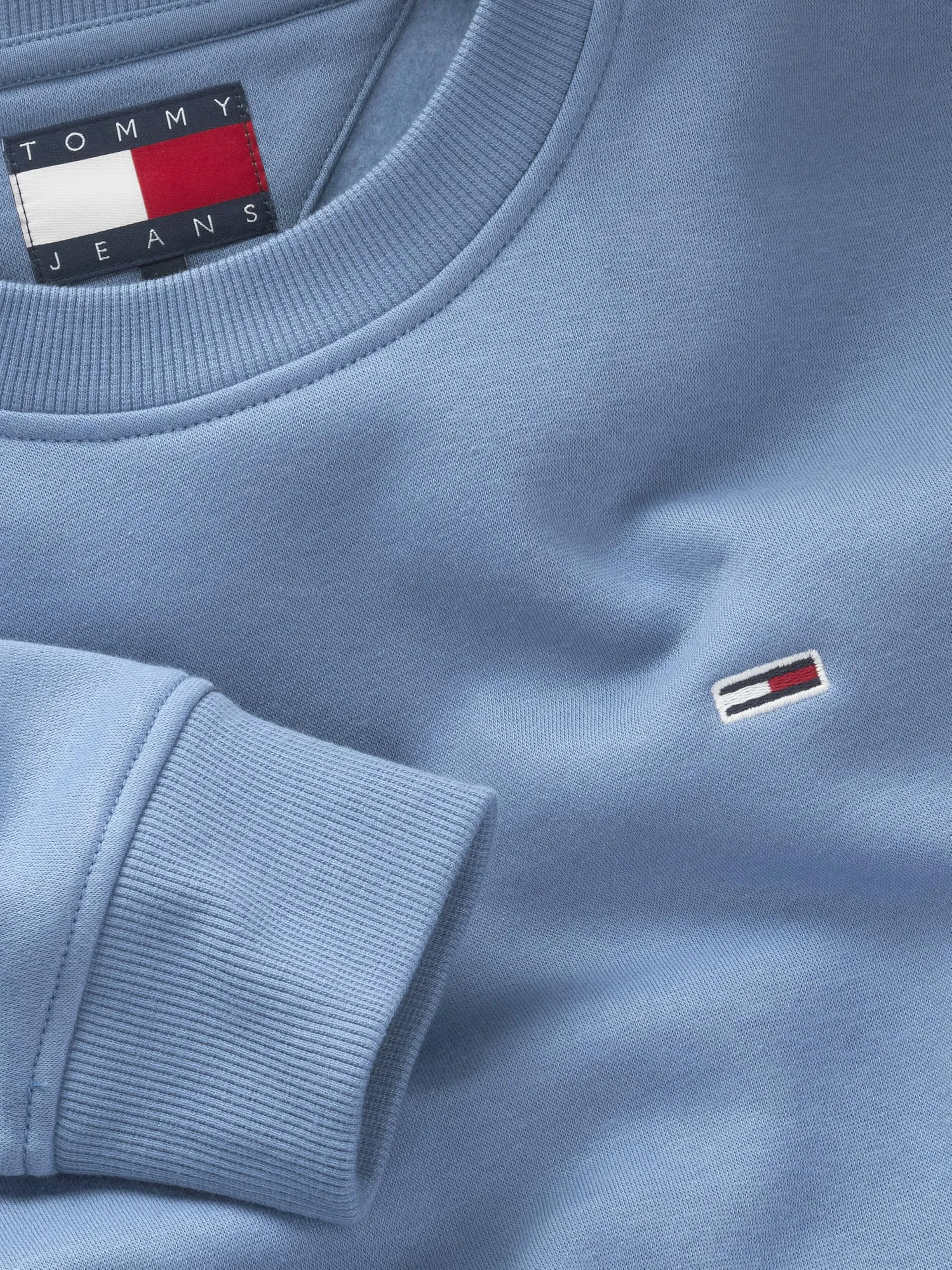 Tommy Jeans Tjm Reg S Flag Crew Dm0Dm20741, Felpa Pullover, Uomo, Blu (Colorado Blue), XS - immagine 5