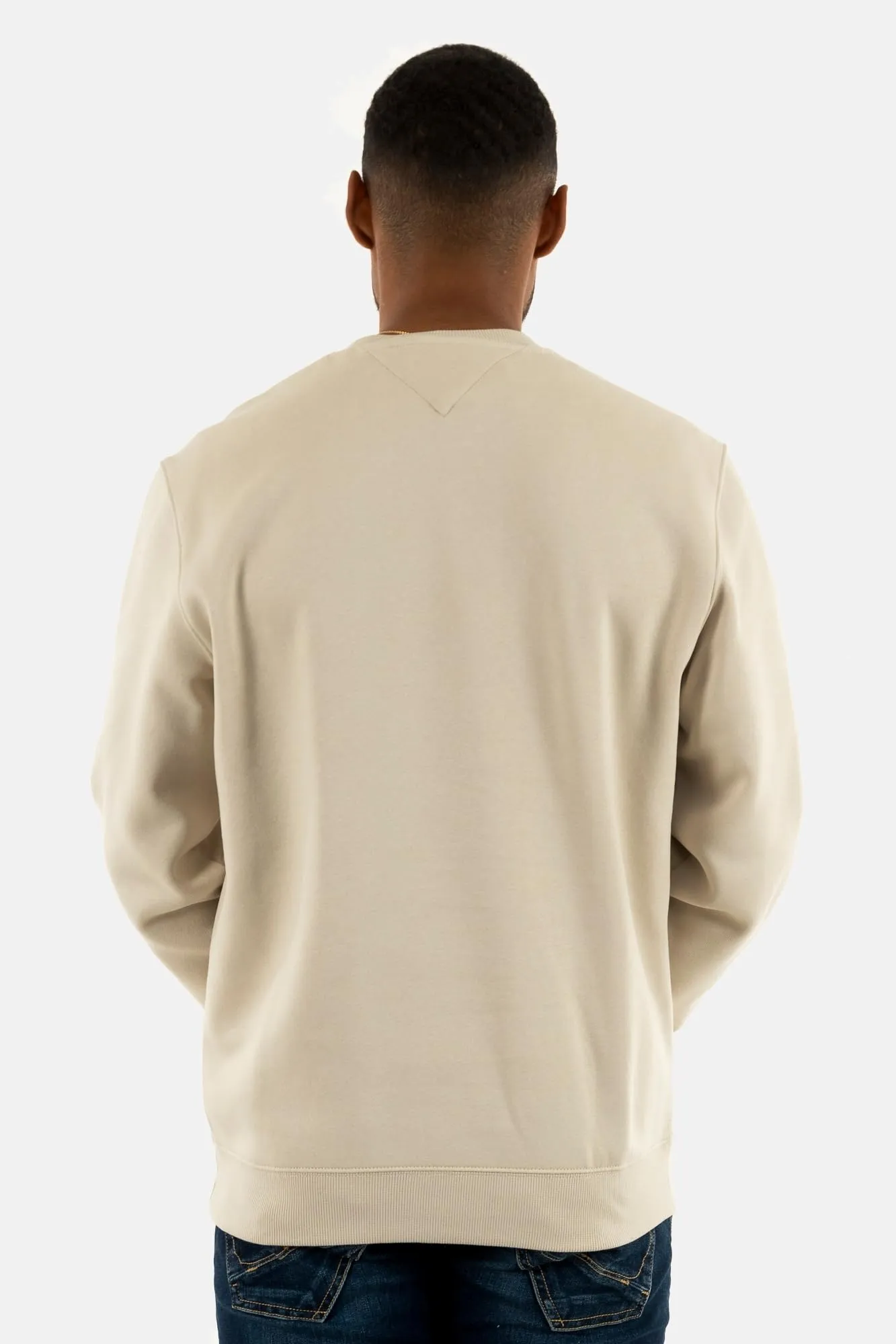 Tommy Jeans Tjm Reg S Flag Crew Dm0Dm20741, Felpa Pullover, Uomo, Beige (Newsprint), XS - immagine 5