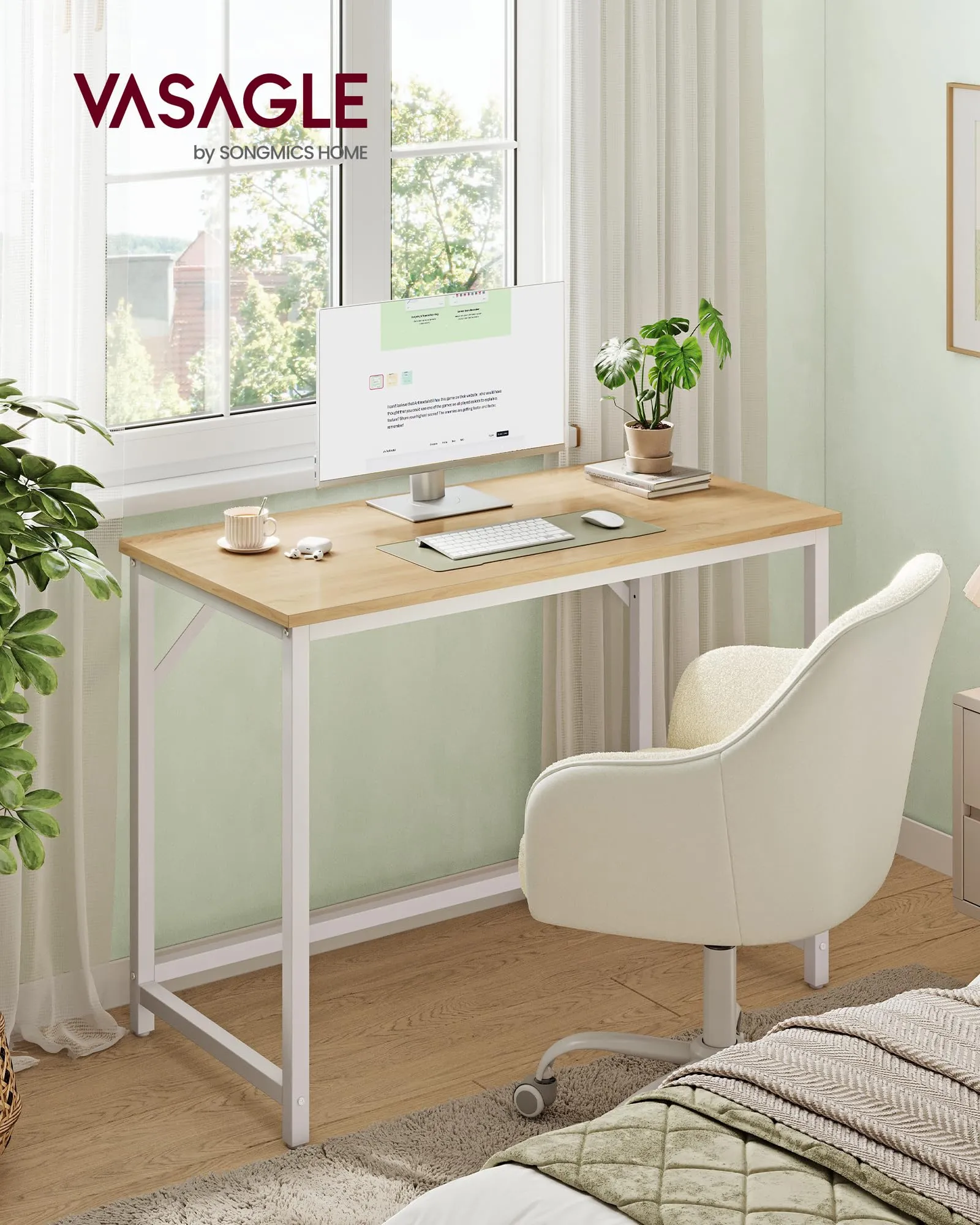 VASAGLE Scrivania per Computer, Postazione Lavoro, 100 x 50 x 76 cm - immagine 2