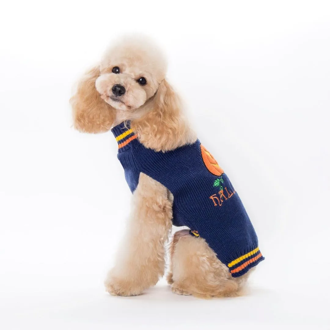 Maglioncino Cane Halloween Costume Gatto Caldi Vestito Zucca -Blu XXS - immagine 6