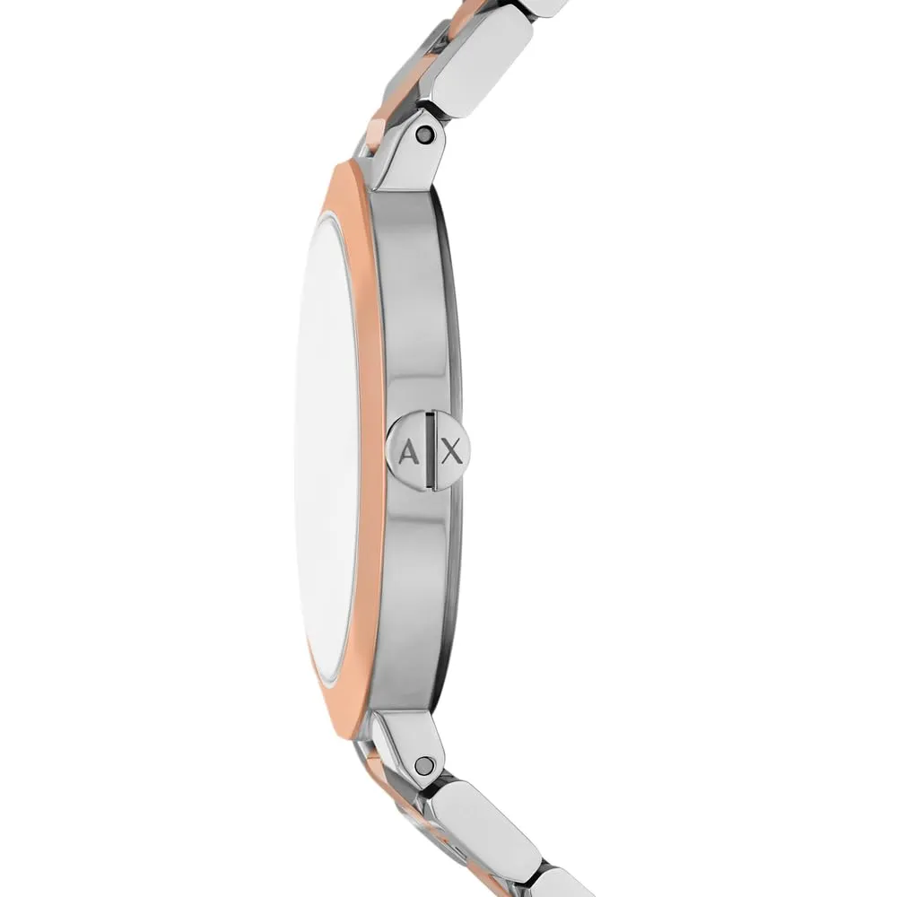 Armani Exchange Orologio da donna, Movimento al quarzo a due lancette e cassa da 36 mm con cinturino in acciaio o pelle - immagine 4