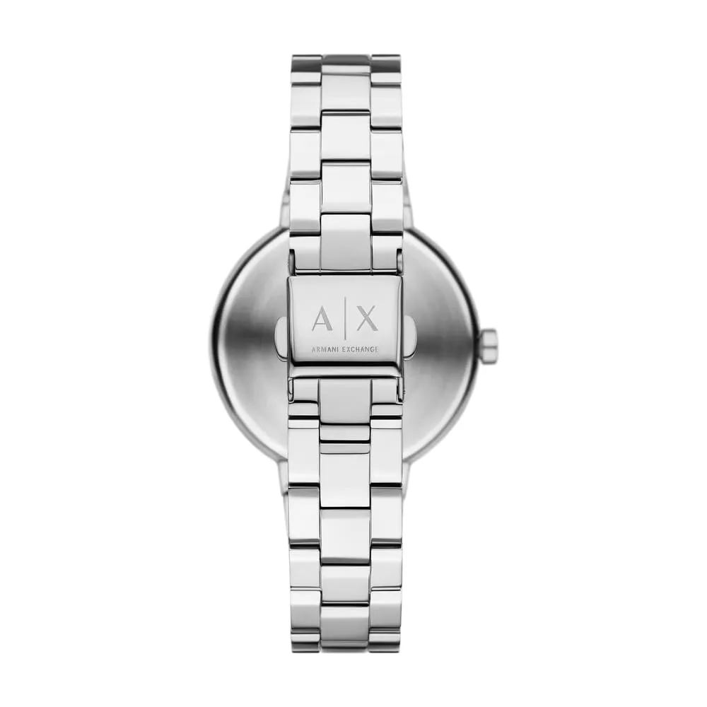 Armani Exchange Orologio da donna, Movimento al quarzo a due lancette e cassa da 36 mm con cinturino in acciaio o pelle - immagine 5