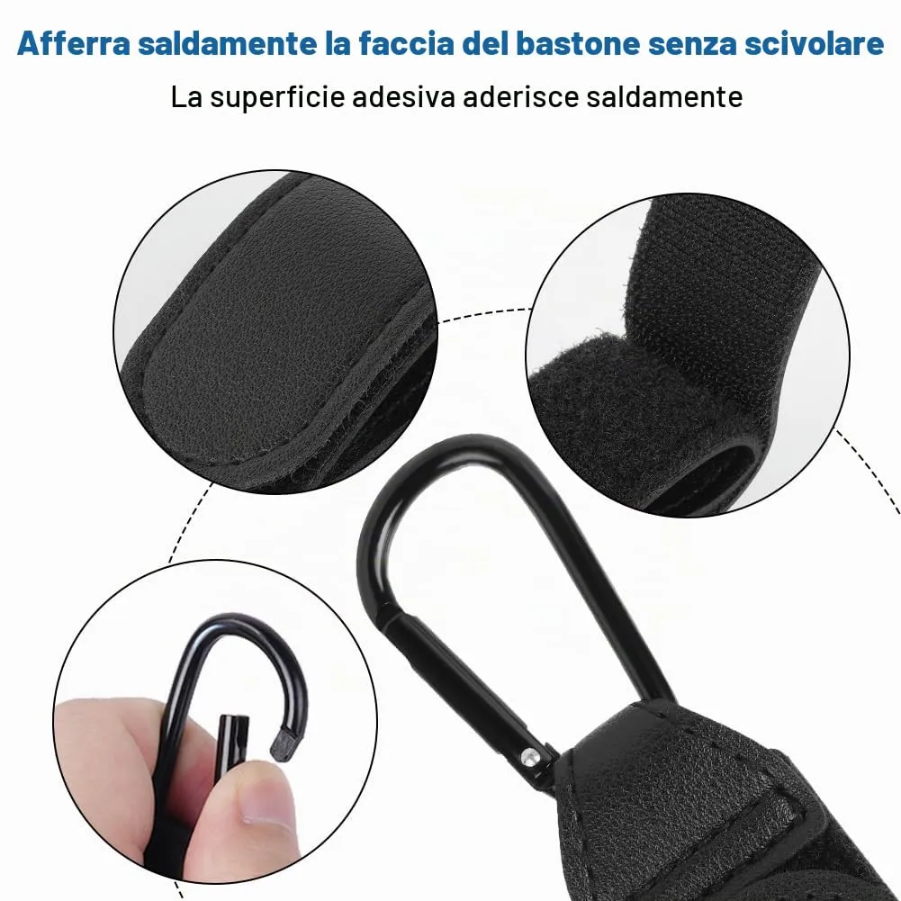 URAQT Ganci Passeggino 3 Pezzi, Nero Ganci per Passeggino Gancio per borsa della spesa, Gancio Passeggino Universale Sicuri Resistenti, Passeggino Accessori in Pelle, Antiscivol, Fino a 5 kg - immagine 4