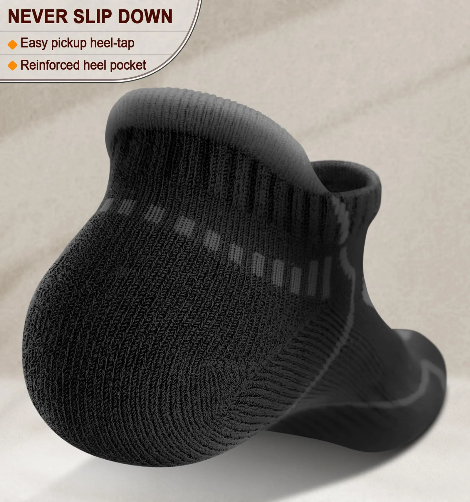 BULLIANT Calzini Uomo Corti 6 paia, Calze Uomo Corte Sportive Traspirante Calze Alla Caviglia,Assorbimento Dell'umidità(6coppie,47-50) - immagine 6