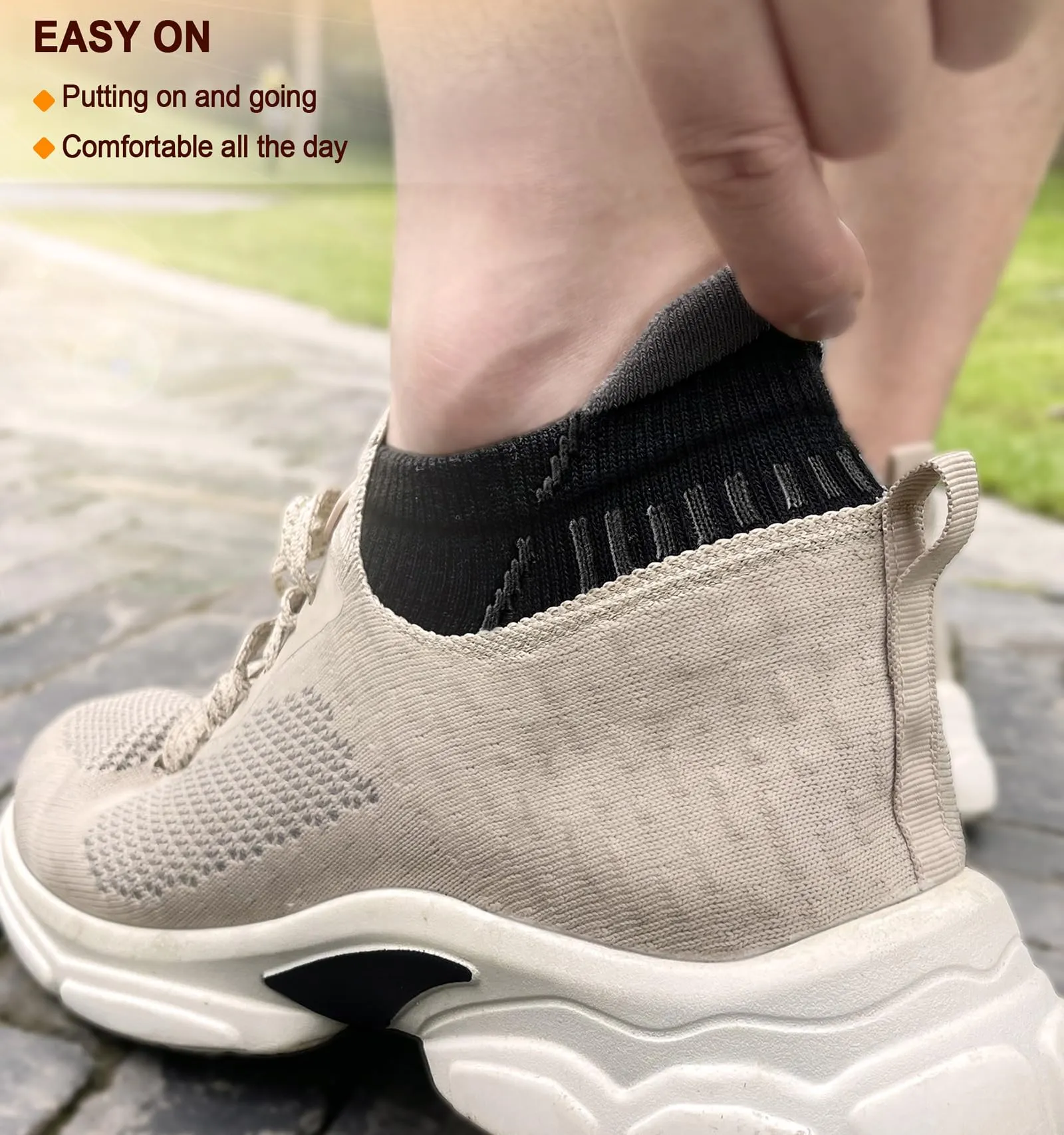 BULLIANT Calzini Uomo Corti 6 paia, Calze Uomo Corte Sportive Traspirante Calze Alla Caviglia,Assorbimento Dell'umidità(6coppie,39-42) - immagine 2