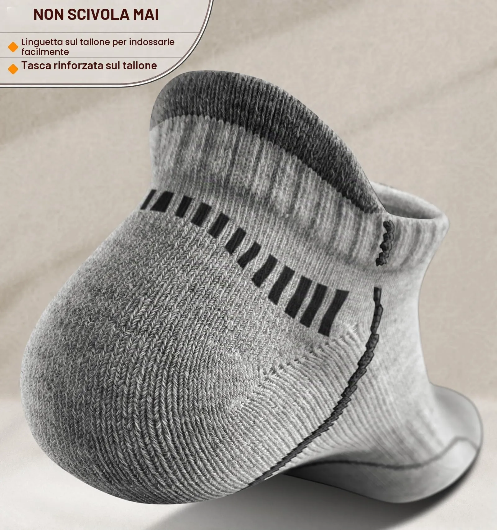 BULLIANT Calzini Uomo Corti 6 paia, Calze Uomo Corte Sportive Traspirante Calze Alla Caviglia,Assorbimento Dell'umidità(6coppie,39-42) - immagine 7