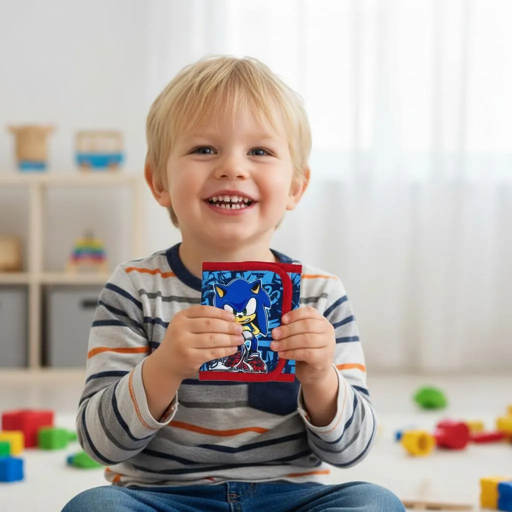 ILS I LOVE SHOPPING Portafoglio per bambini e ragazzi Pokemo portafogli con portamonete e portatessere (per SONIC) - immagine 4