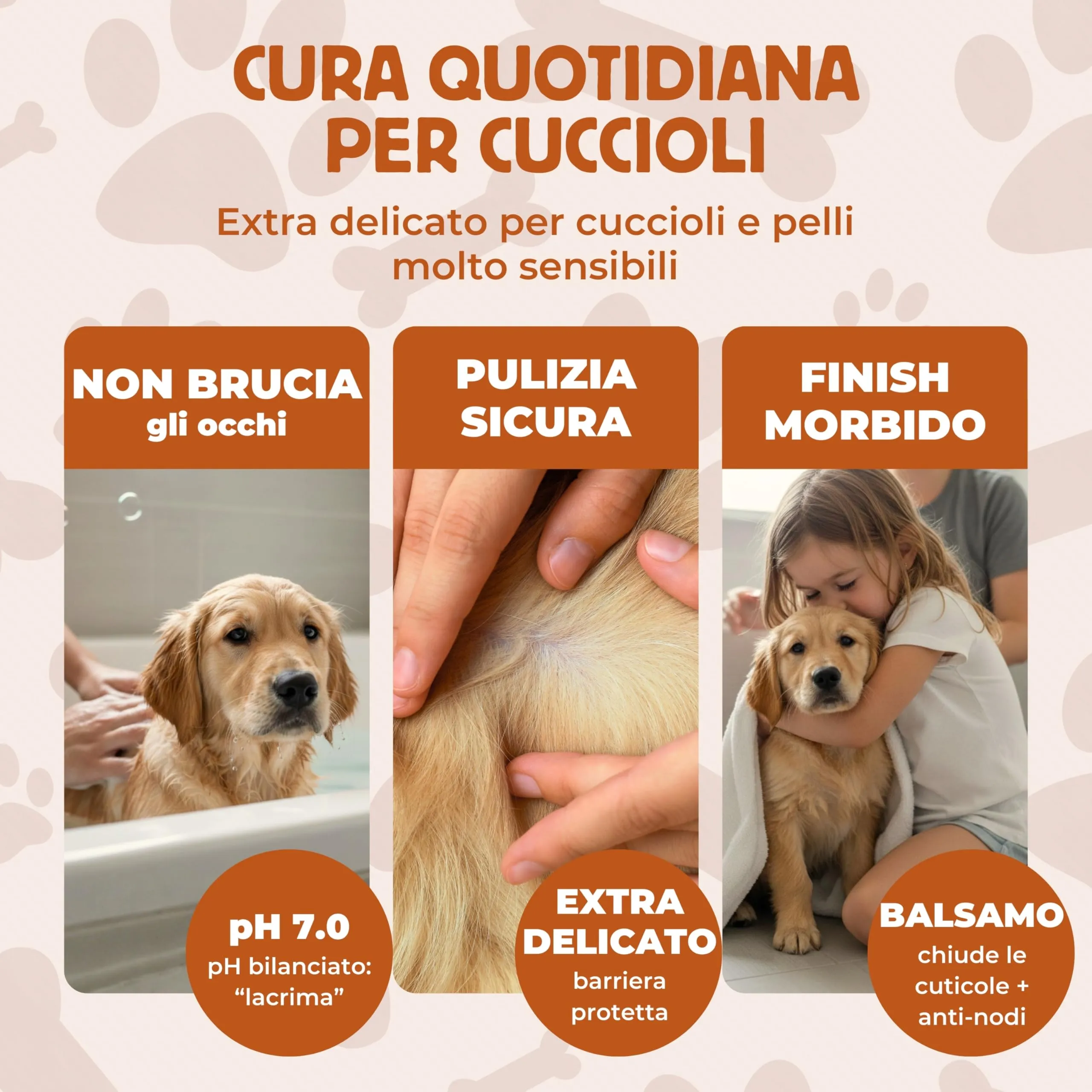 Pet Love Shampoo e Balsamo per Cuccioli Extra Delicato con Azione Nutriente, Igienizzante e Districante per un Pelo Morbido e Luminoso - Set 2 x 250 ml - immagine 4
