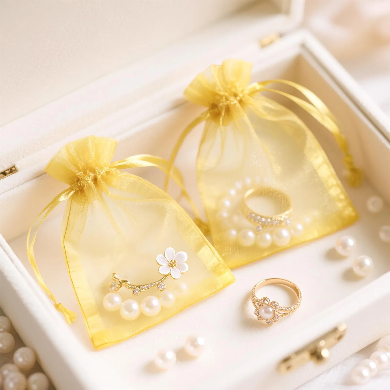 G2PLUS 50 Sacchetti Multicolore Organza,10x12CM Sacchetti Organza Regalo - immagine 5