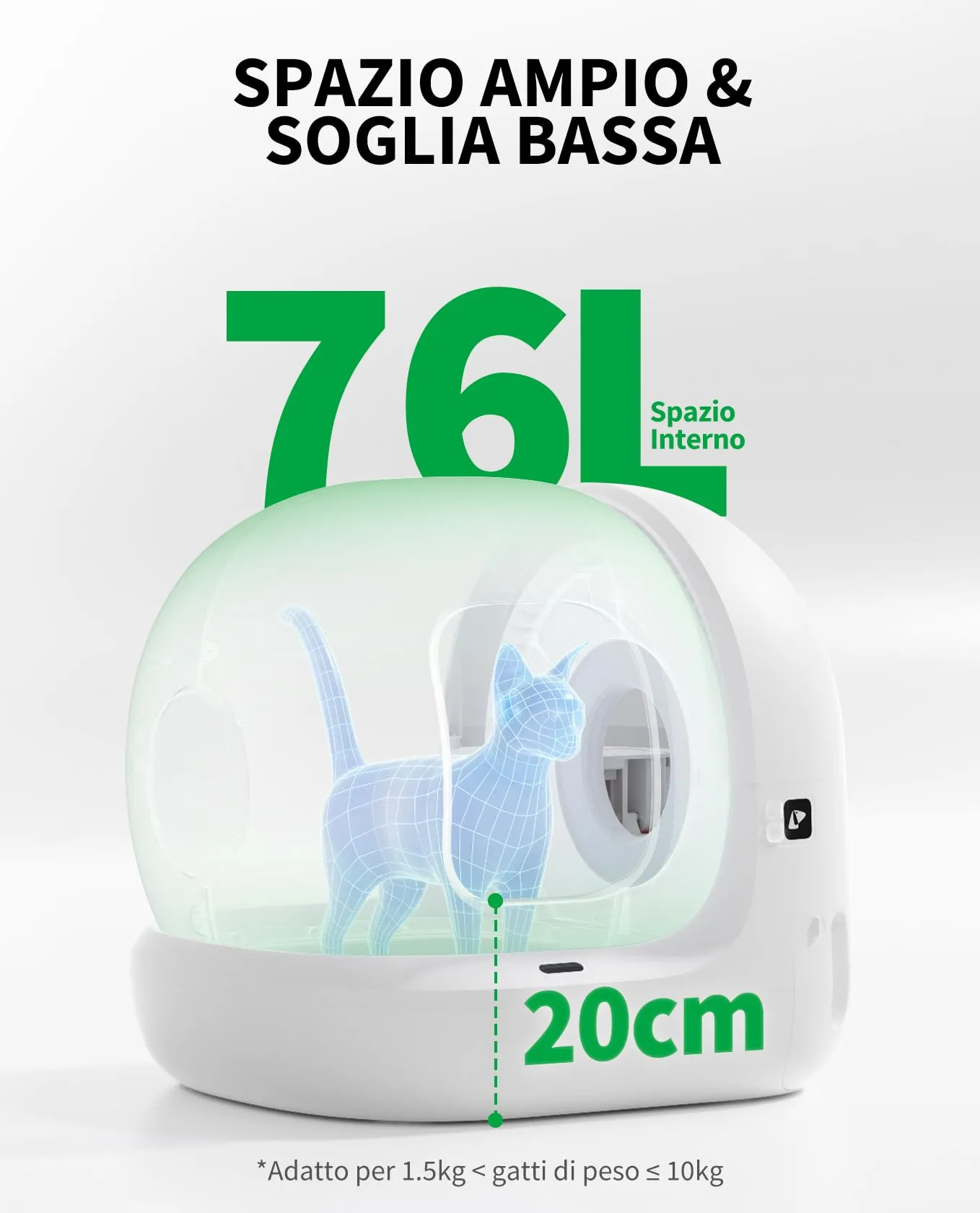 PETKIT Pura Max 2 Lettiera Gatto Autopulente, Lettiera Automatica per Gatti,Capacità Massima 76L,XSecure,Antiodore,Controllo APP per Più Gatti(Non Contiene Spray Deodorante) - immagine 2