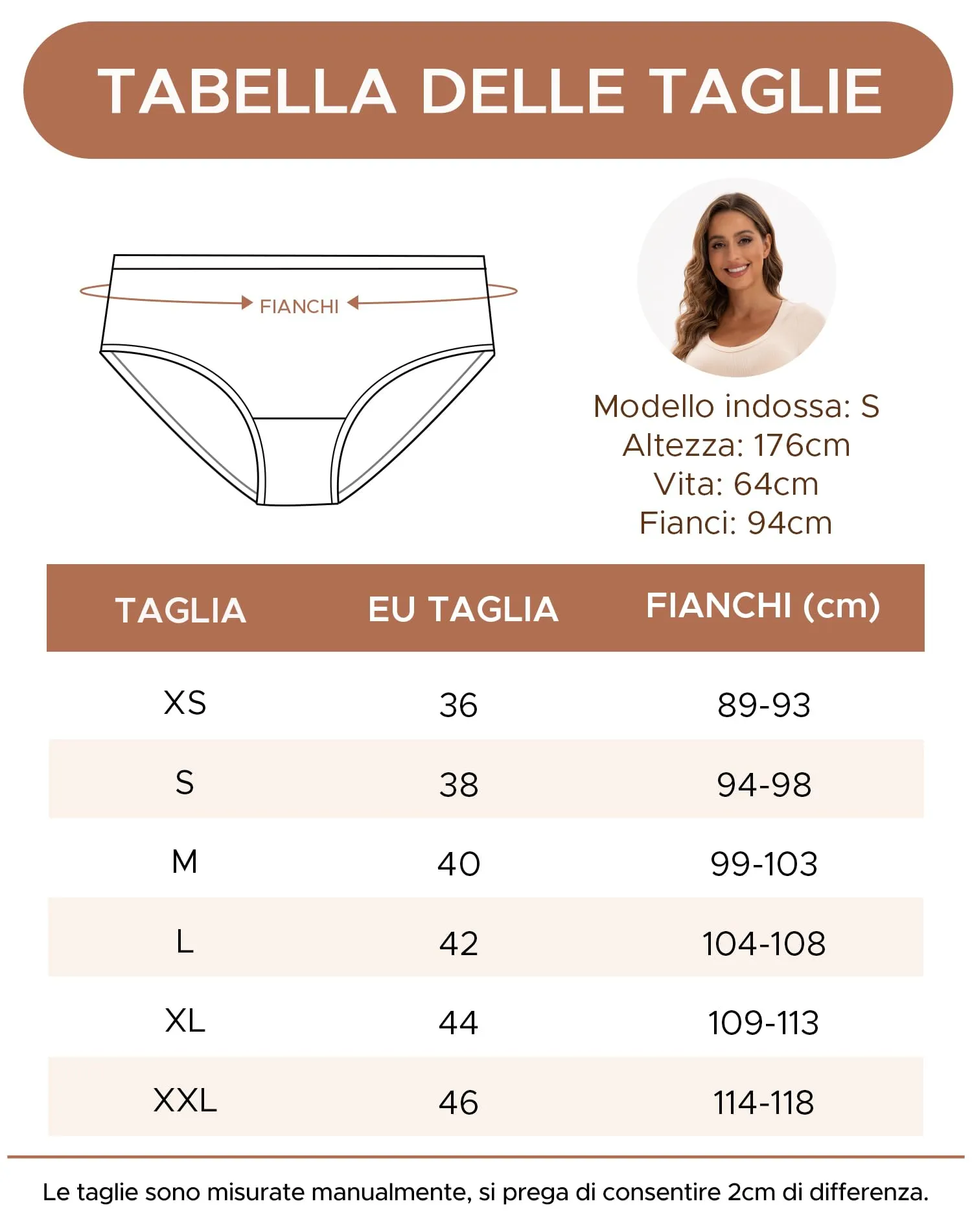 INNERSY Mutande Donna Cotone Slip Vita Media Morbido Culotte Comode Intimo Multicolore Pacco da 6 (M, Maillard Multicolore) - immagine 6