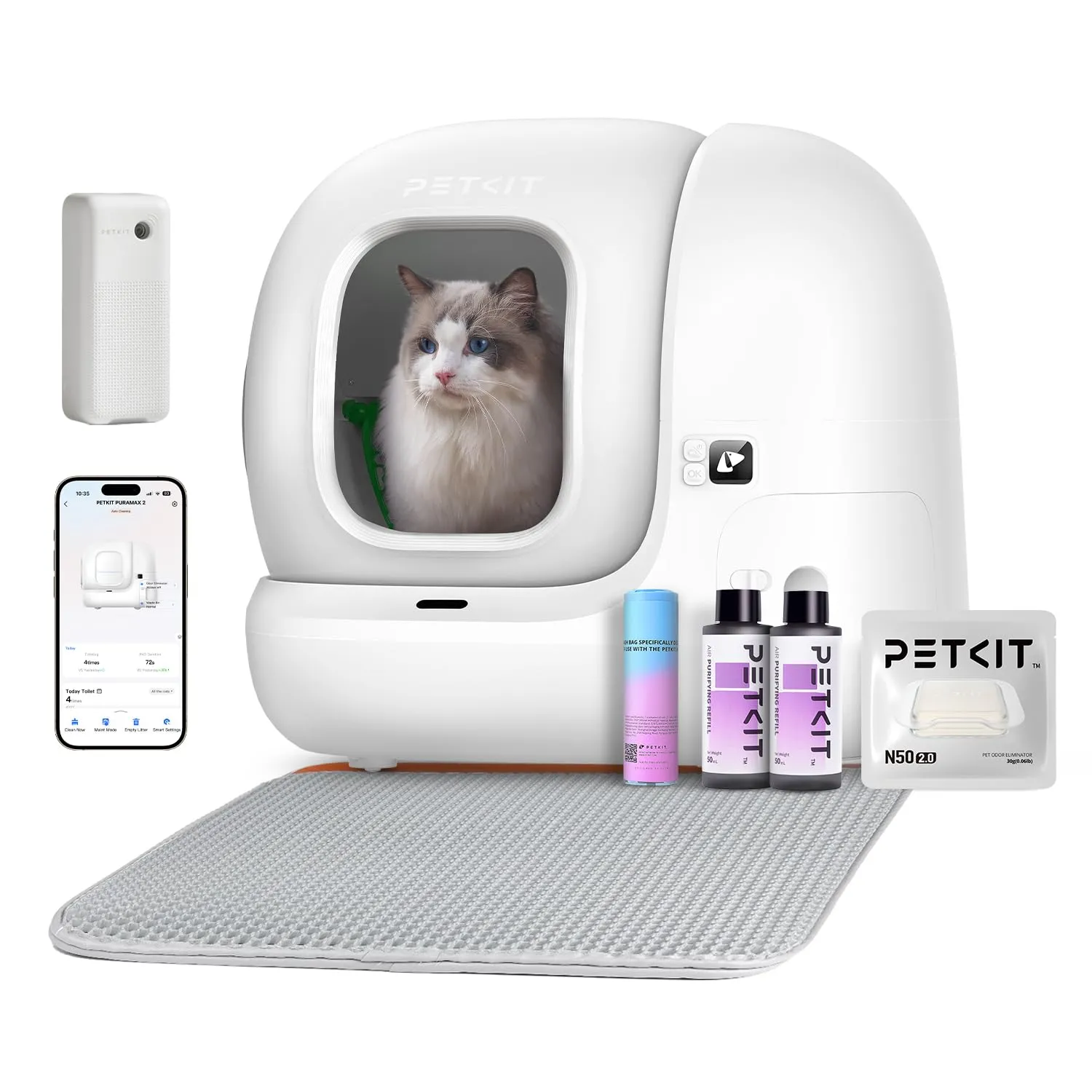 PETKIT Pura Max 2 Lettiera Gatto Autopulente, Lettiera Automatica per Gatti,XSecure,Antiodore,Capacità Massima 76L,Controllo APP per Più Gatti - immagine 1