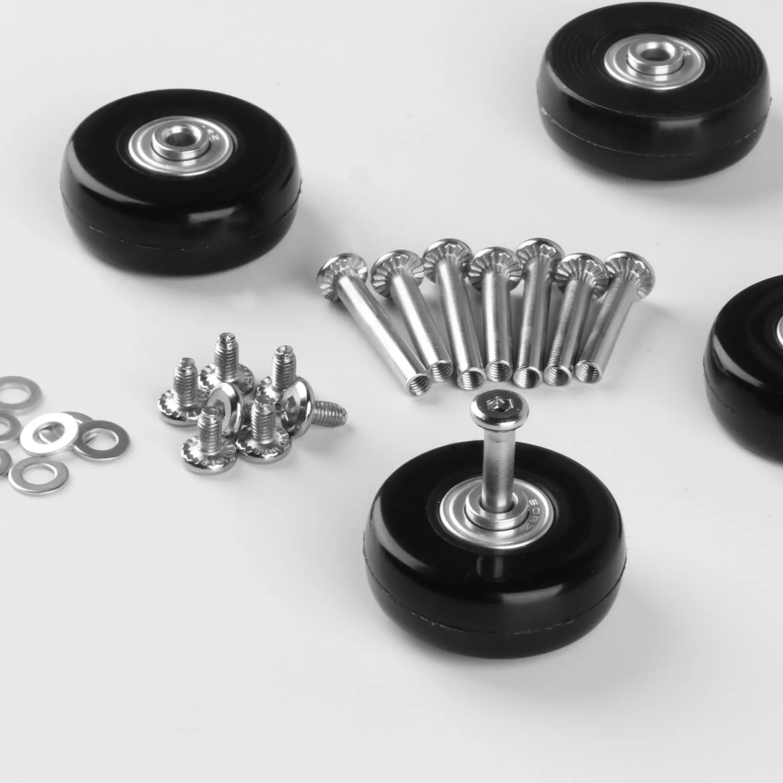 4 Pezzi Ruote di Ricambio per Valigie, 50x18mm Ruote Valigia Ricambio - immagine 4
