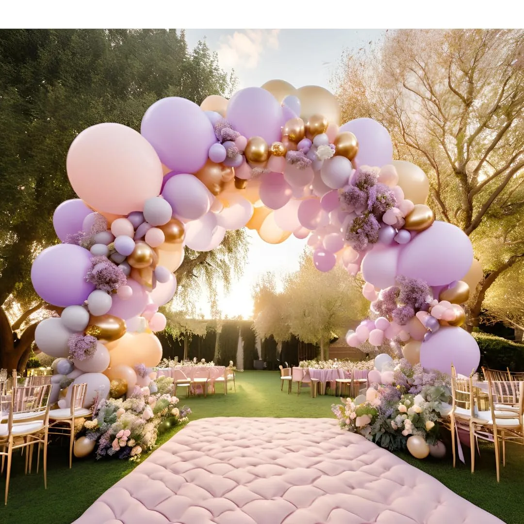 50 Palloncini Viola Pastello Lilla • 30 Cm • Colori Opachi • Qualità Premium • Lattice Naturale Biodegradabili Ecologici • Gonfiabili Aria Elio Acqua • Baby Shower Battesimo Compleanno Feste Arco - immagine 5
