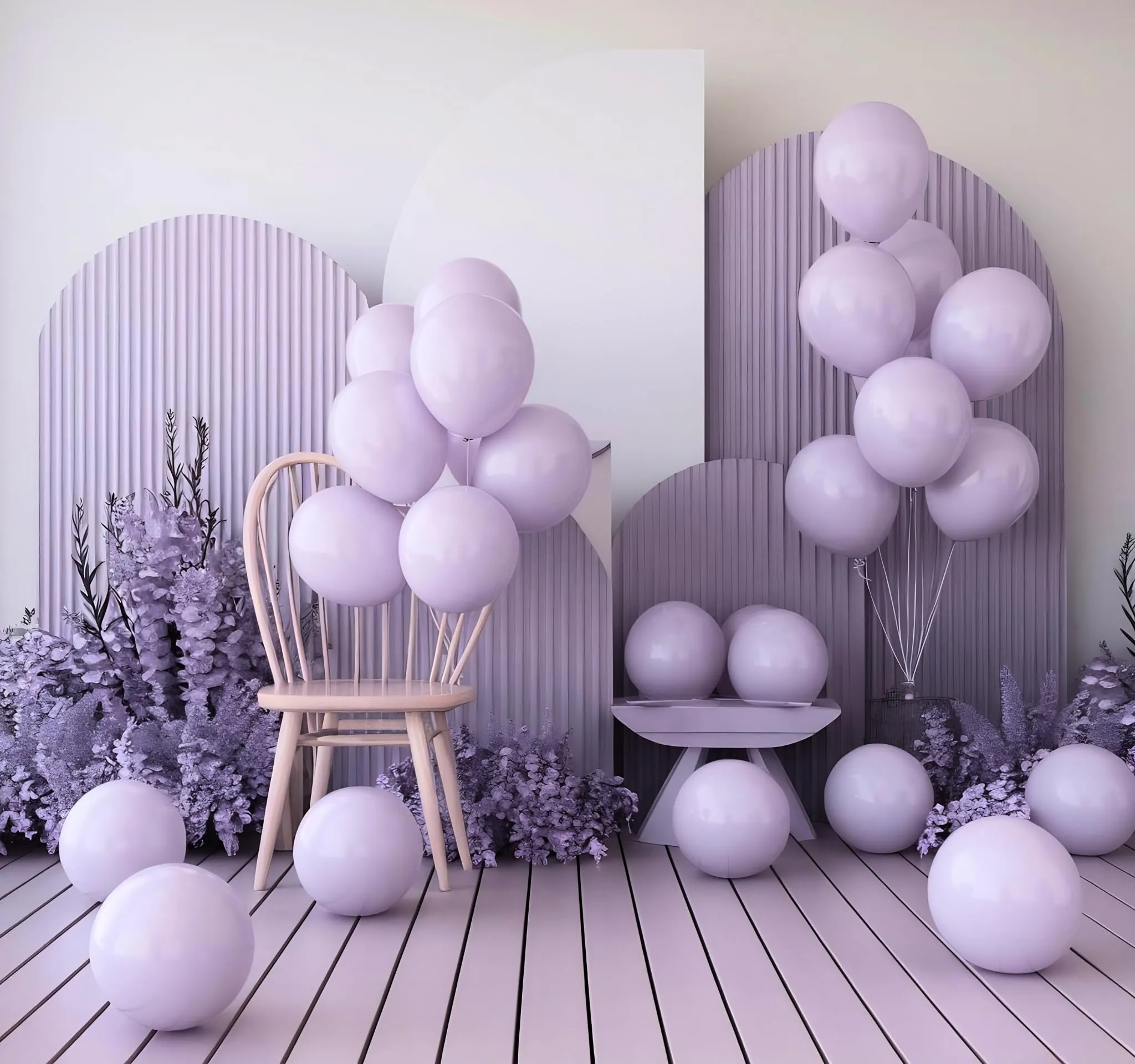 50 Palloncini Viola Pastello Lilla • 30 Cm • Colori Opachi • Qualità Premium • Lattice Naturale Biodegradabili Ecologici • Gonfiabili Aria Elio Acqua • Baby Shower Battesimo Compleanno Feste Arco - immagine 7
