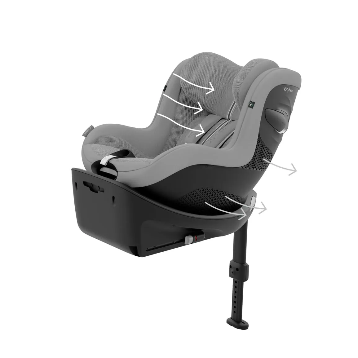 CYBEX Gold Seggiolino Auto Sirona G i-Size Plus, Senza Base, Stone Grey - immagine 7