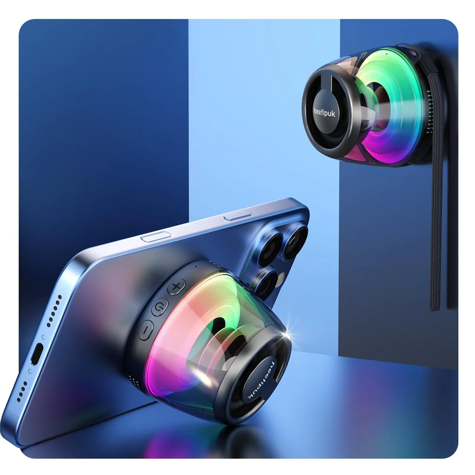 heetipuk Altoparlante Bluetooth Magnetico, Mini Cassa Bluetooth Portatile - immagine 1