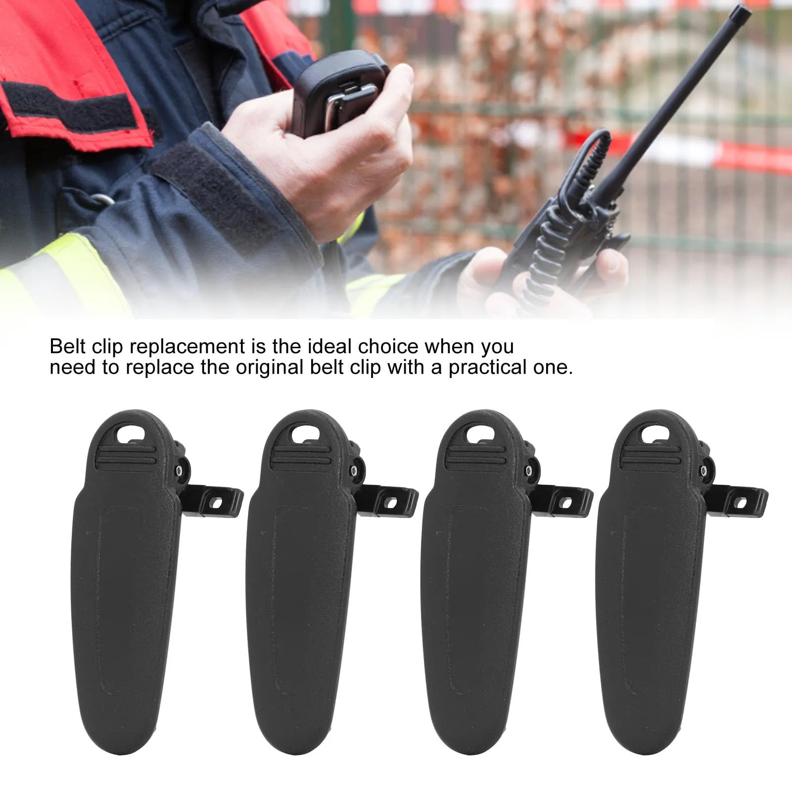 4 Clip di Ricambio per Clip da Cintura per Radio, Clip per Radio in ABS per TK2140 TK3140 TK2160 TK3160 TK2170 TK3170 TK2173 TK3173 TK2360 TK3360 NX220 NX320, con Comodo Trasporto - immagine 2
