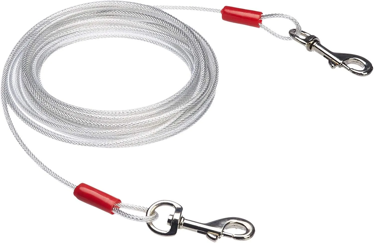 Amazon Basics Guinzaglio da cortile per cani fino a 41 kg, 7,62 m, Bianco - immagine 1